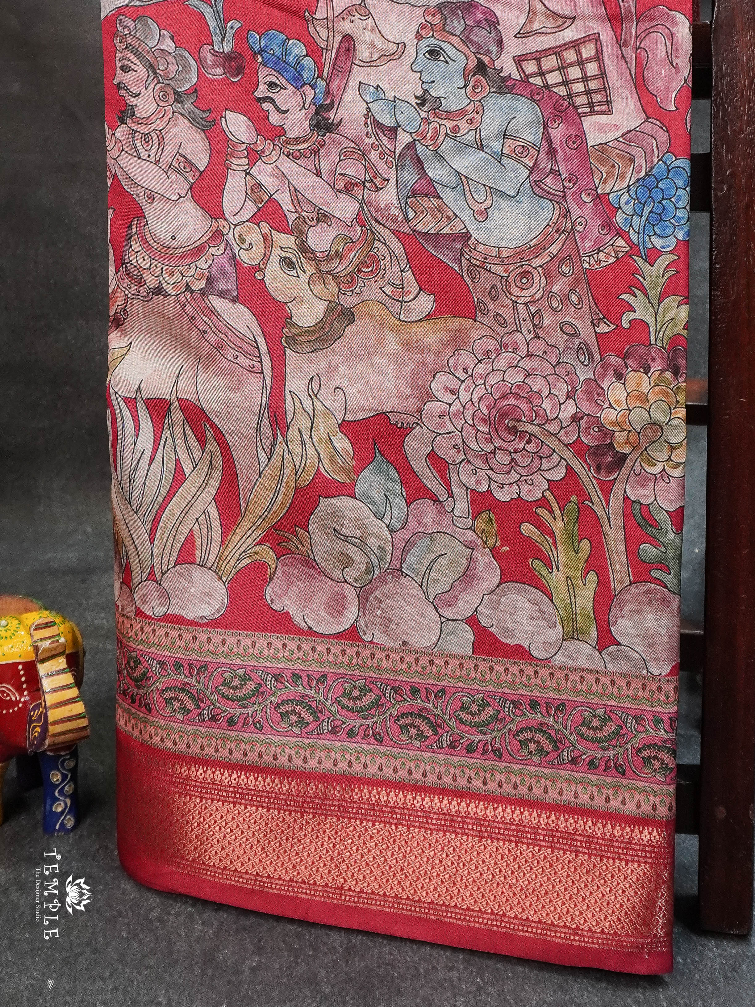 Art Dupion Silk Saree(Reddish Pink) | TTDS1544 | Merry Deals