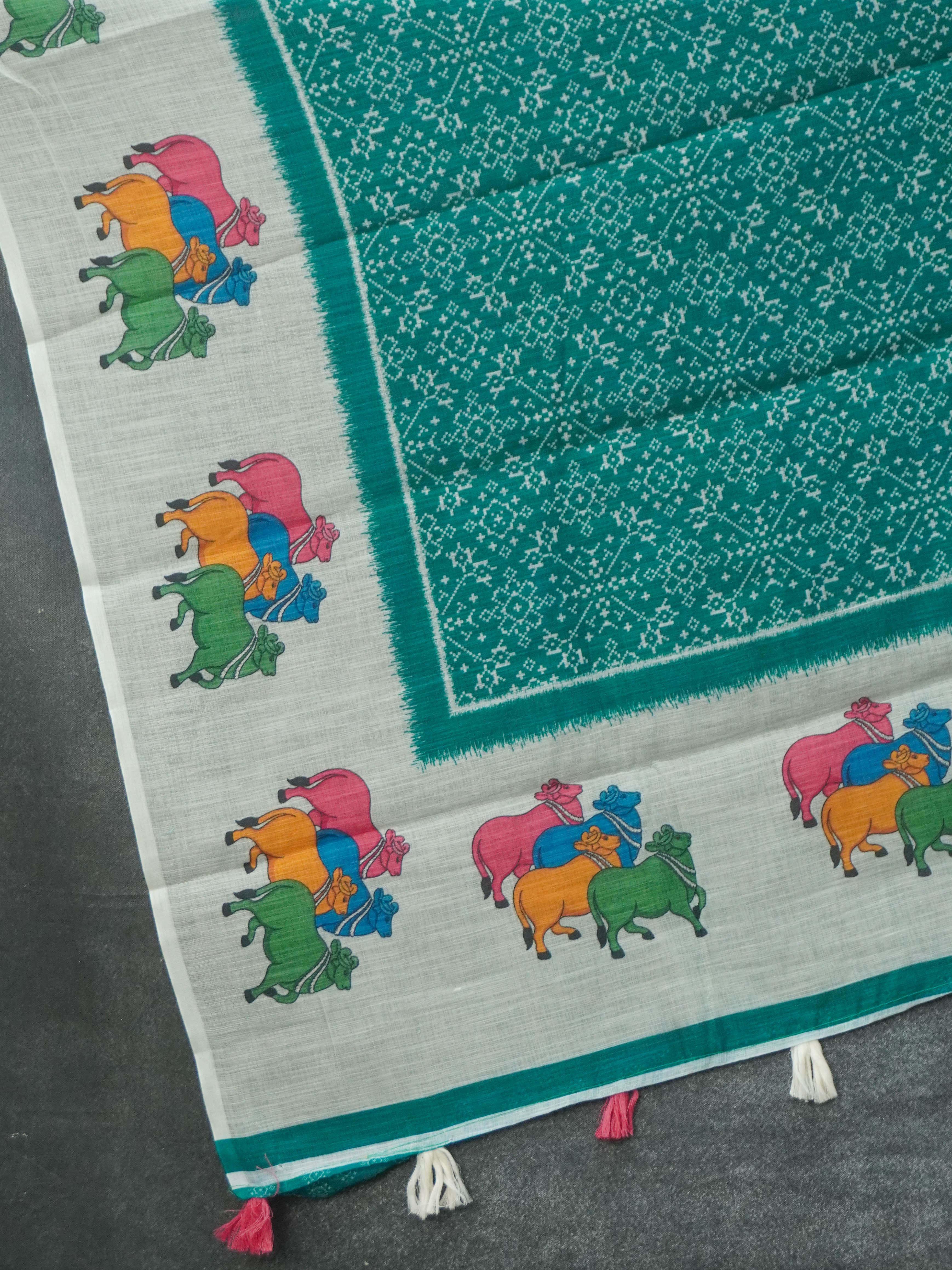 Linen Cotton Saree | TTDS3446