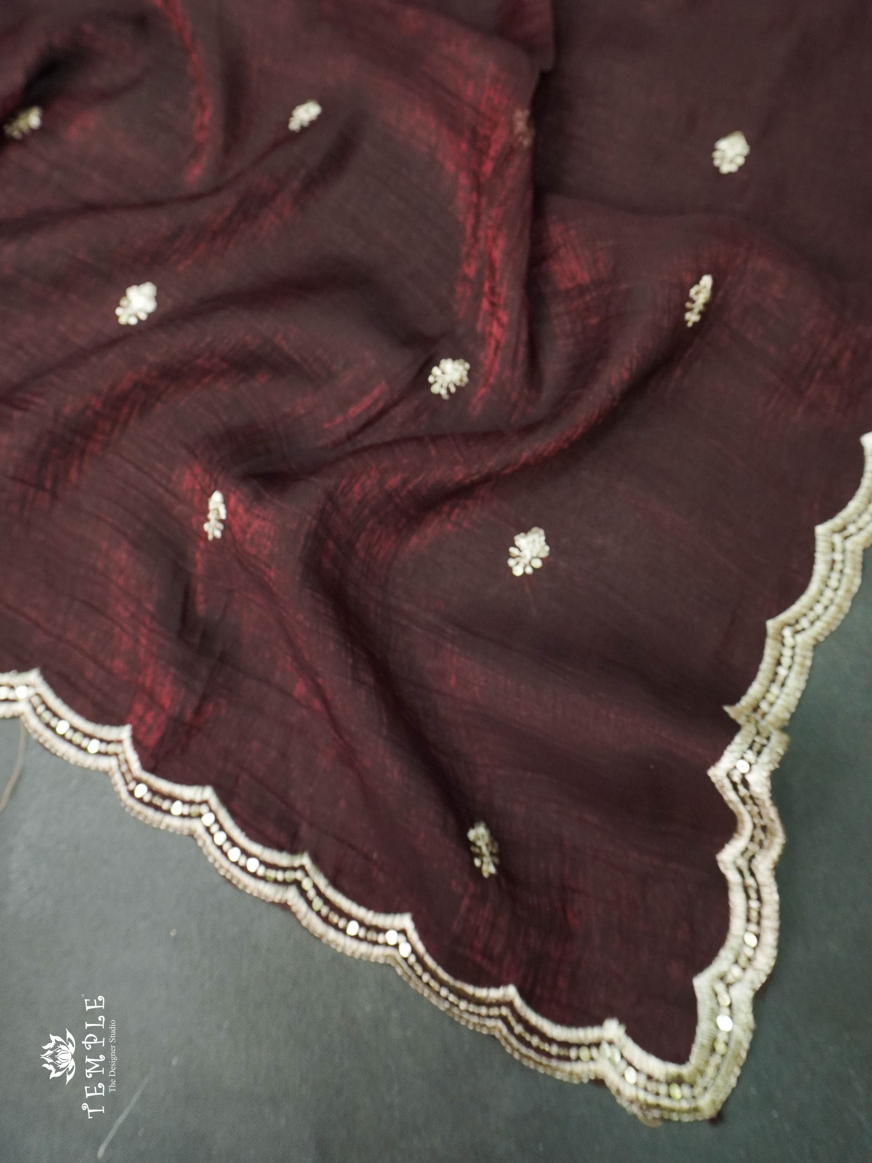 Designer Saree(Maroon) | TTDS1142