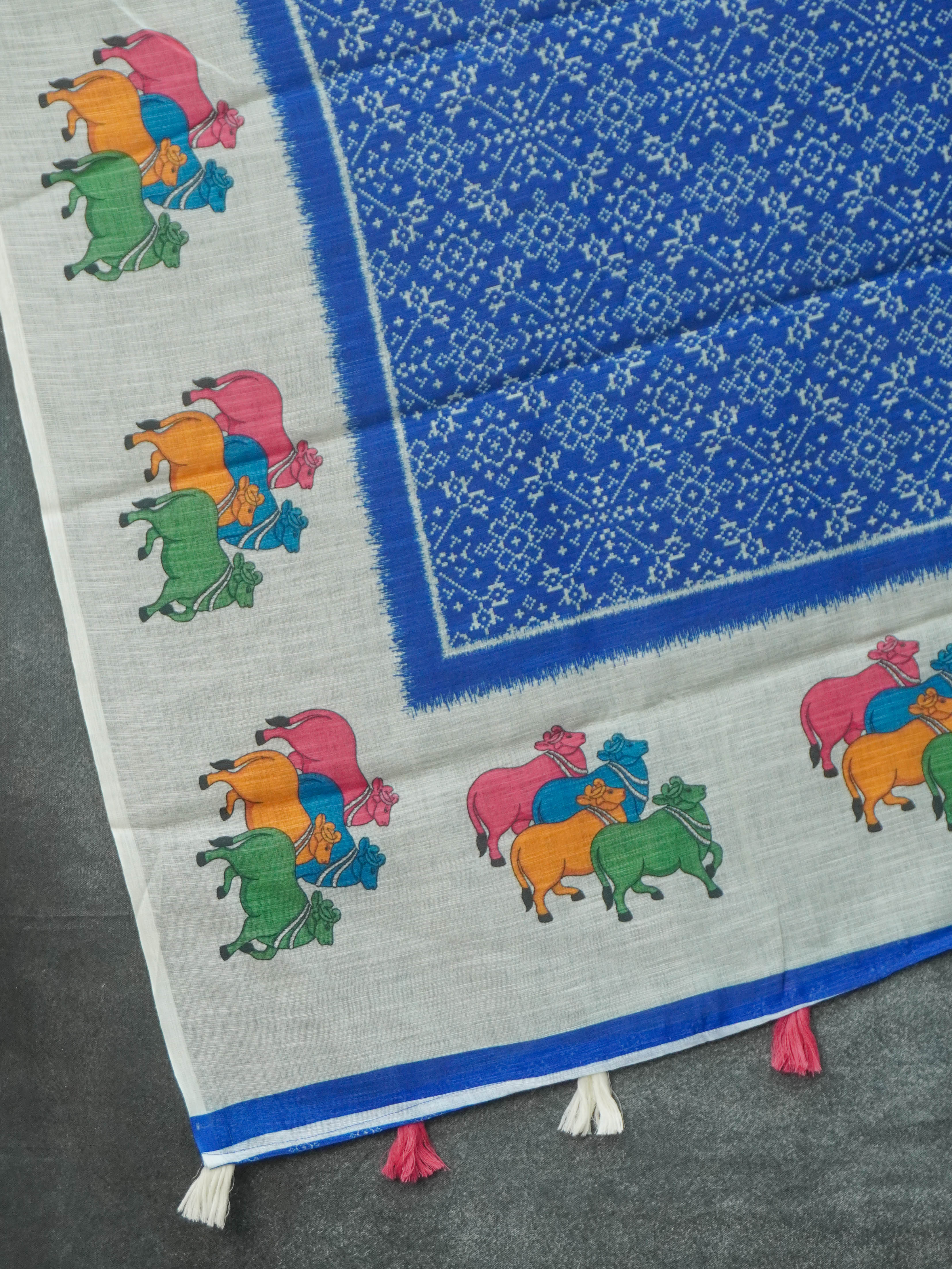 Linen Cotton Saree | TTDS3446