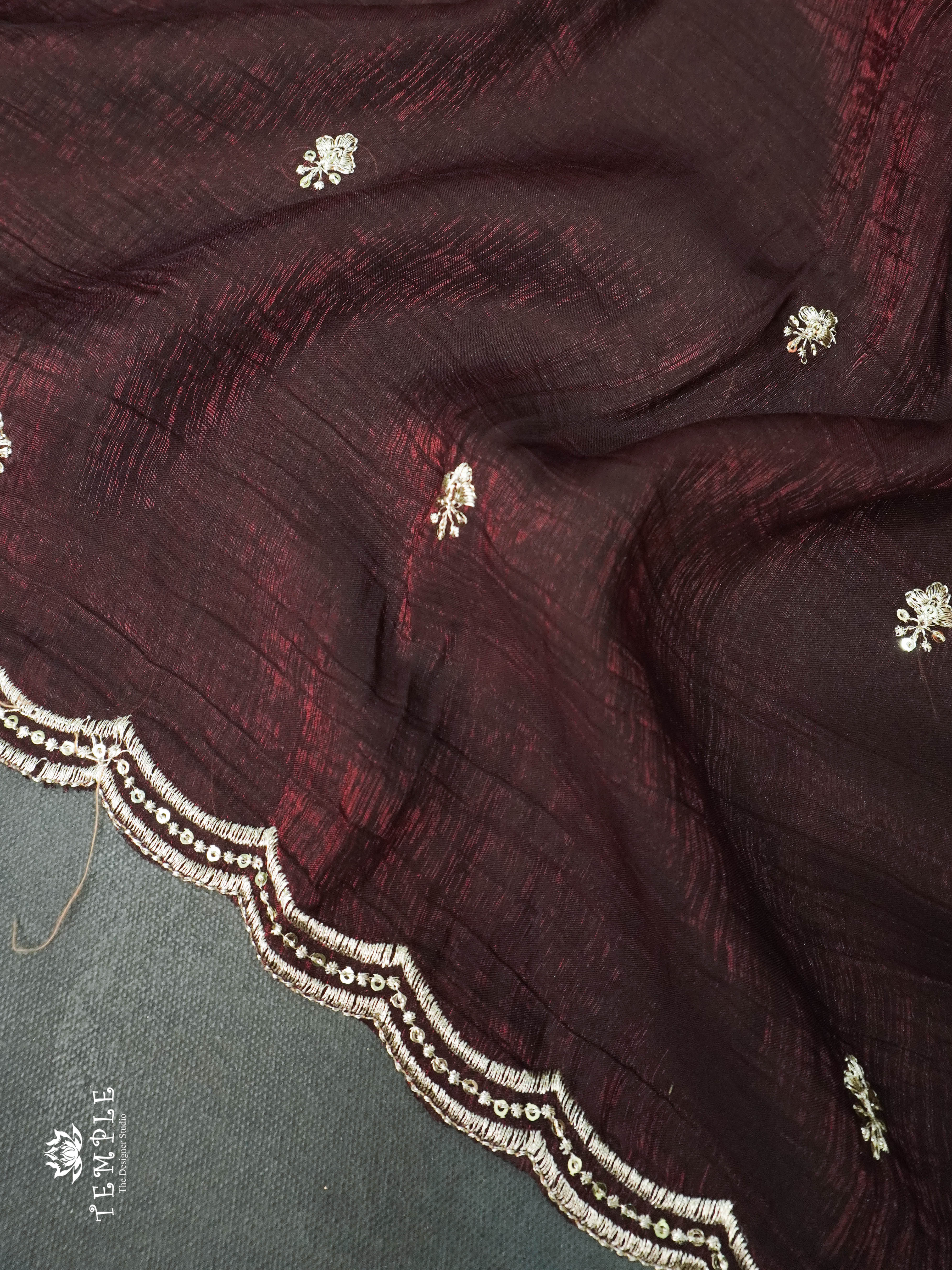 Designer Saree(Maroon) | TTDS1142