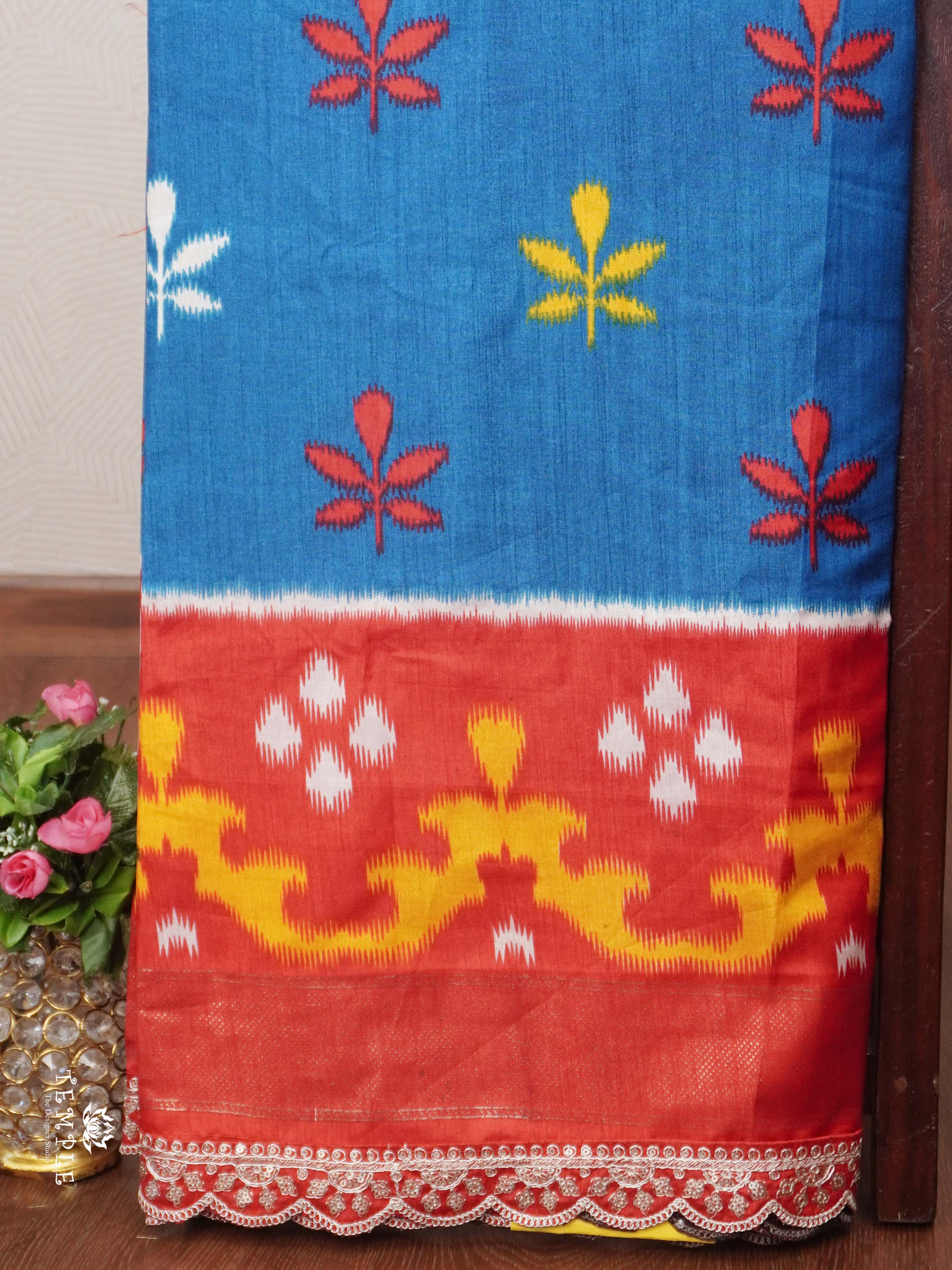 Dola Silk Saree With Scallop Border | TTDS2462