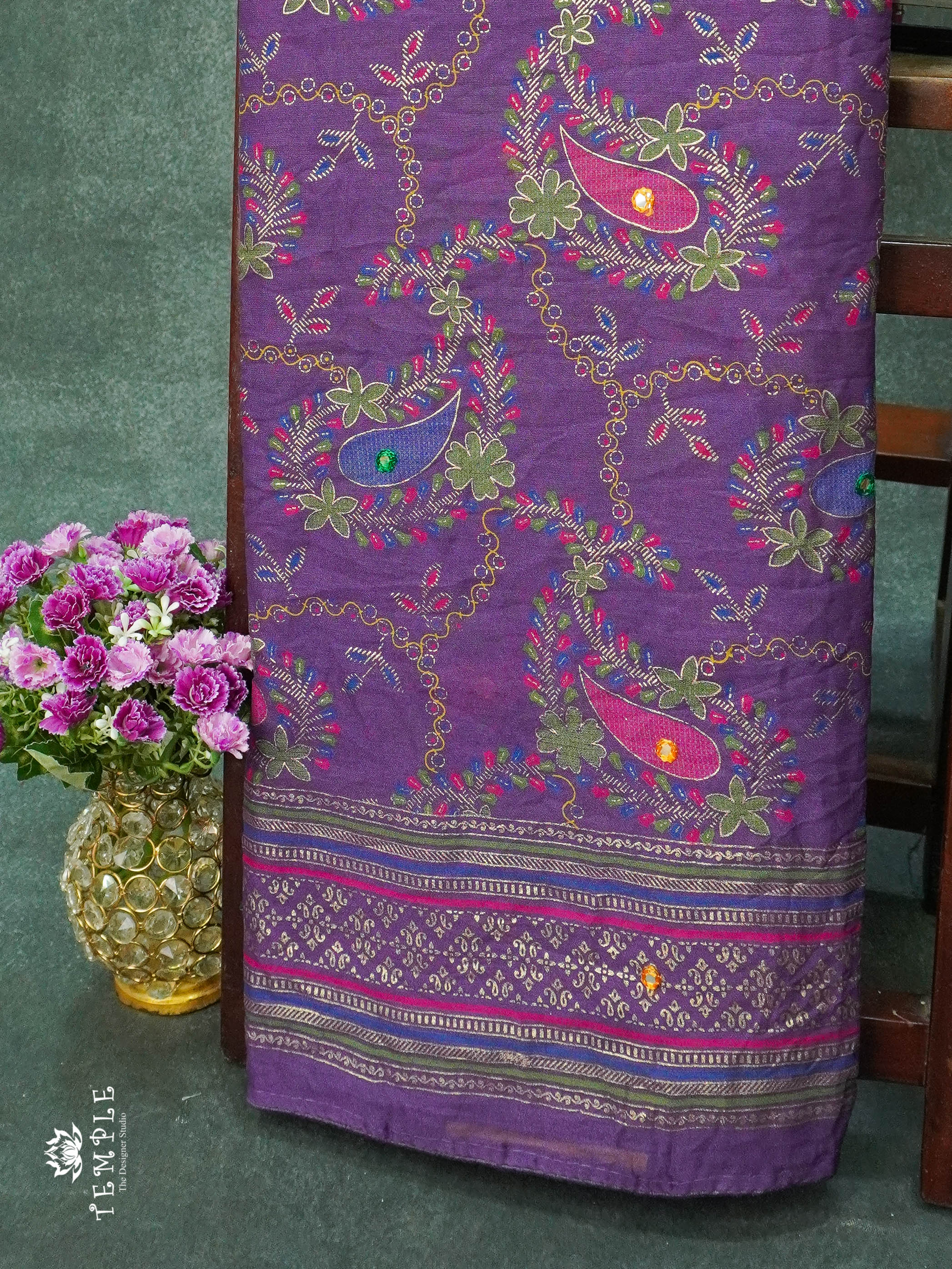 Mirror Work Georgette Saree | TTDS1154 | Sparkling Deals