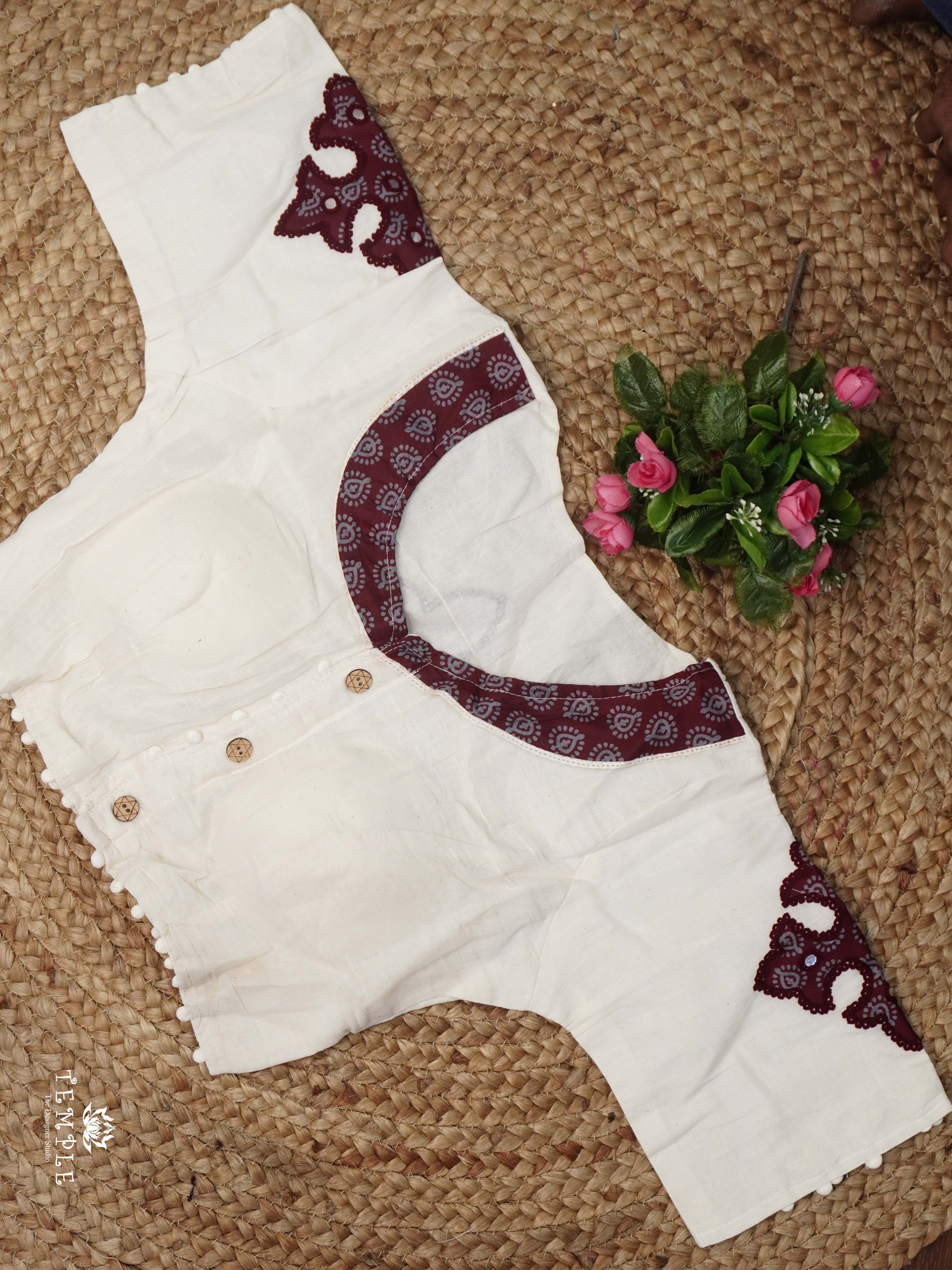 Applique Work Kadhi Readymade Blouse | TTDS2532