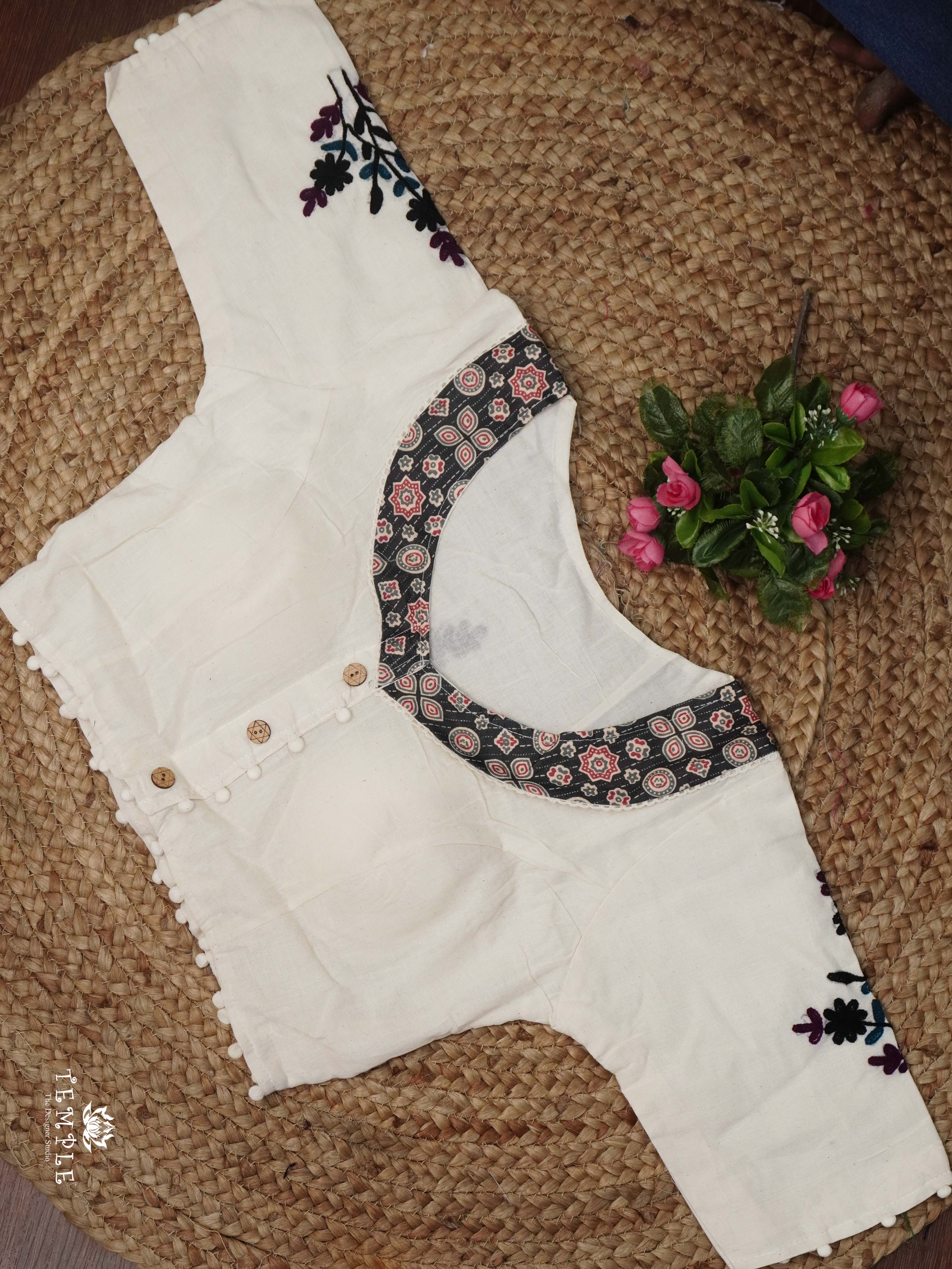 Applique Work Kadhi Readymade Blouse | TTDS2532