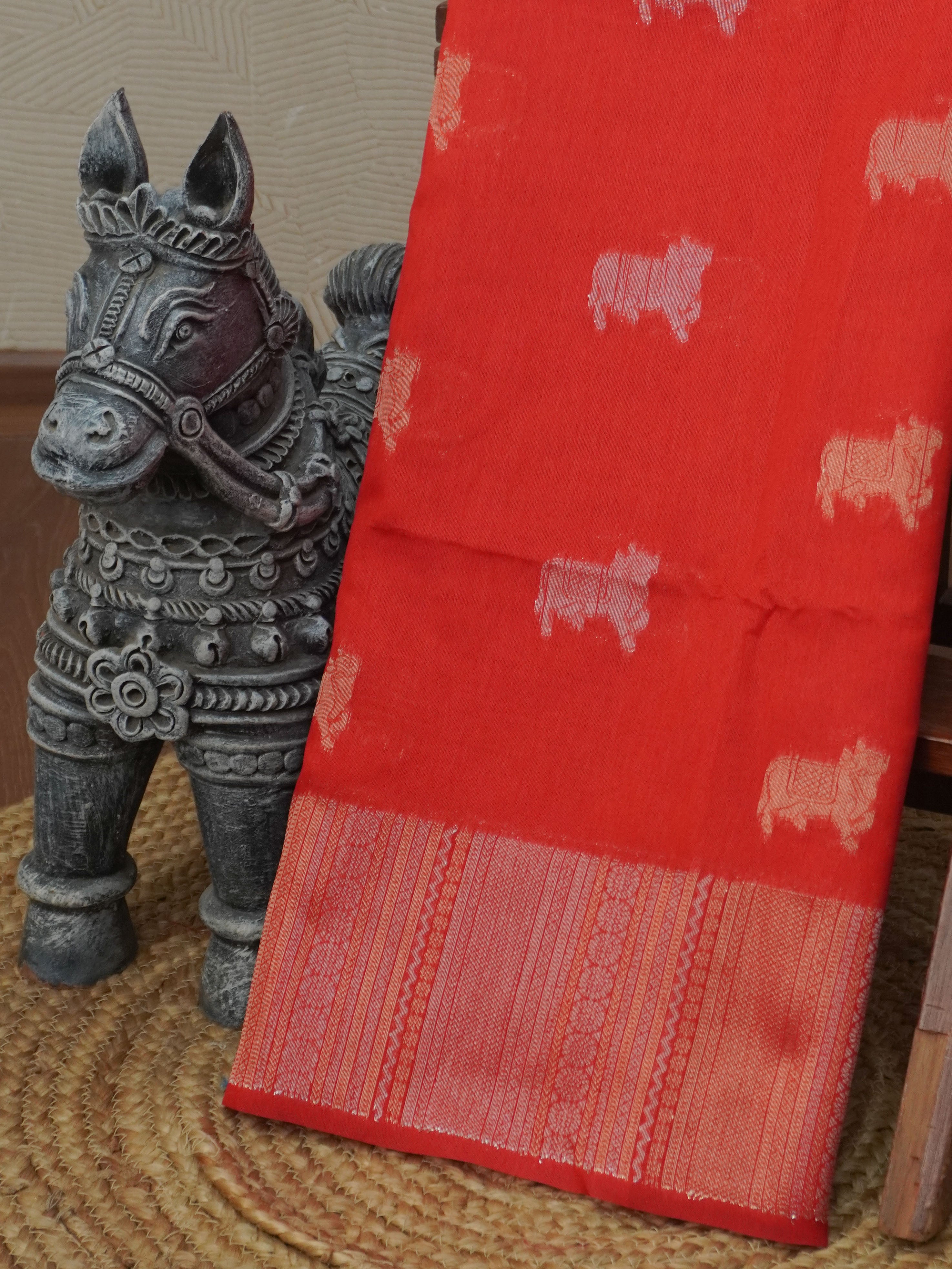 Raw Silk Saree | TTDS3453