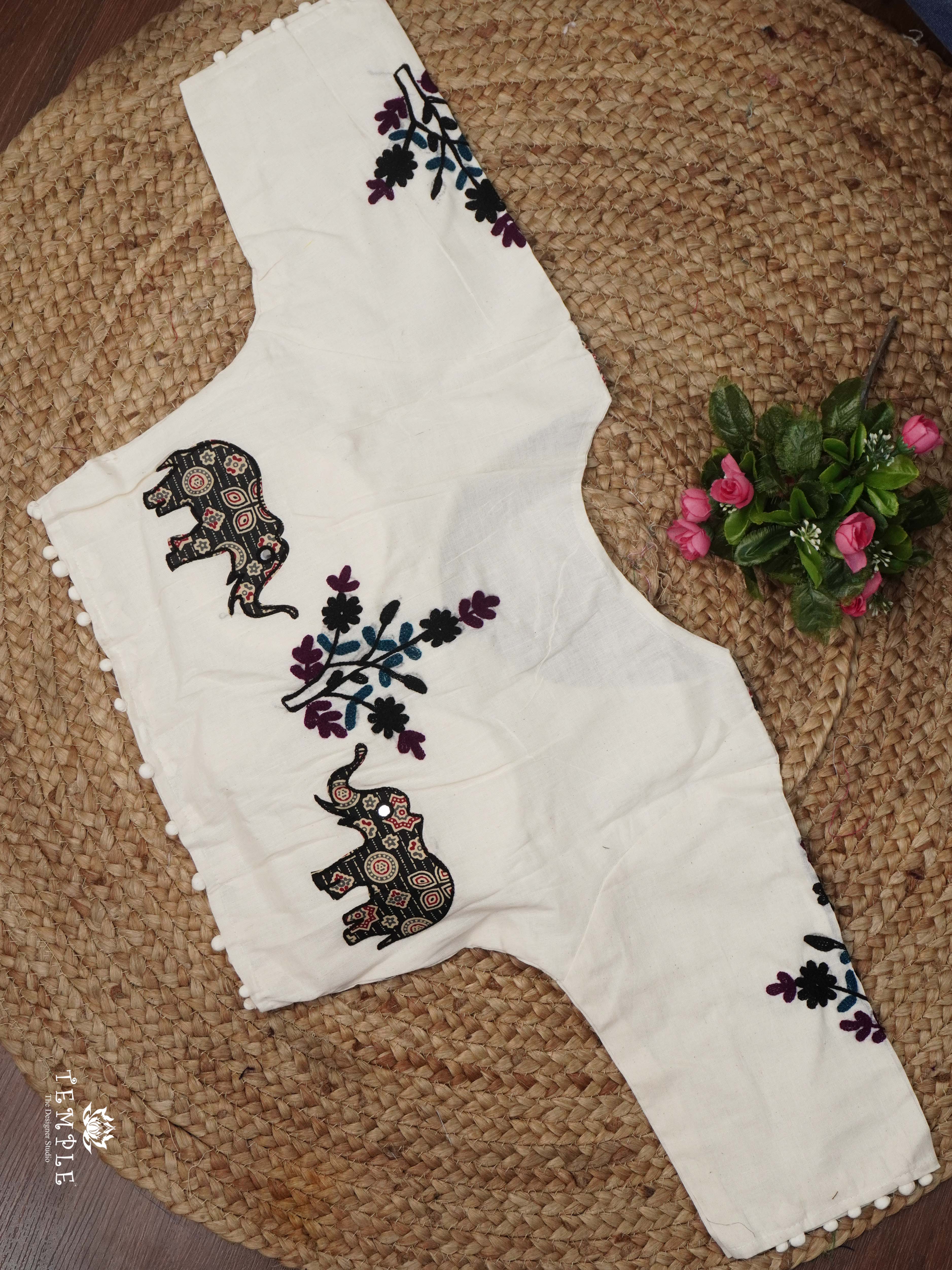 Applique Work Kadhi Readymade Blouse | TTDS2532