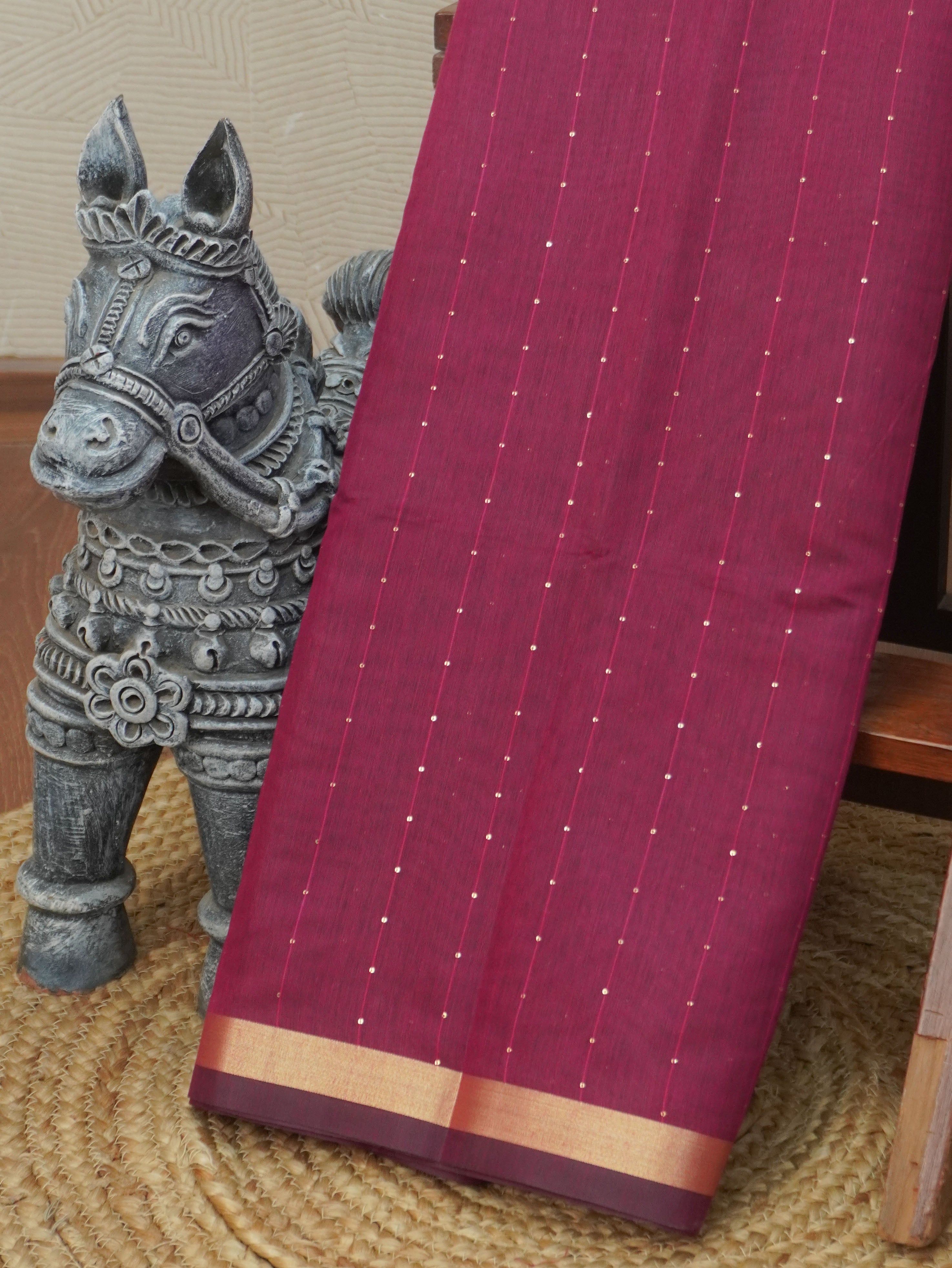 Linen Silk Saree | TTDS3469
