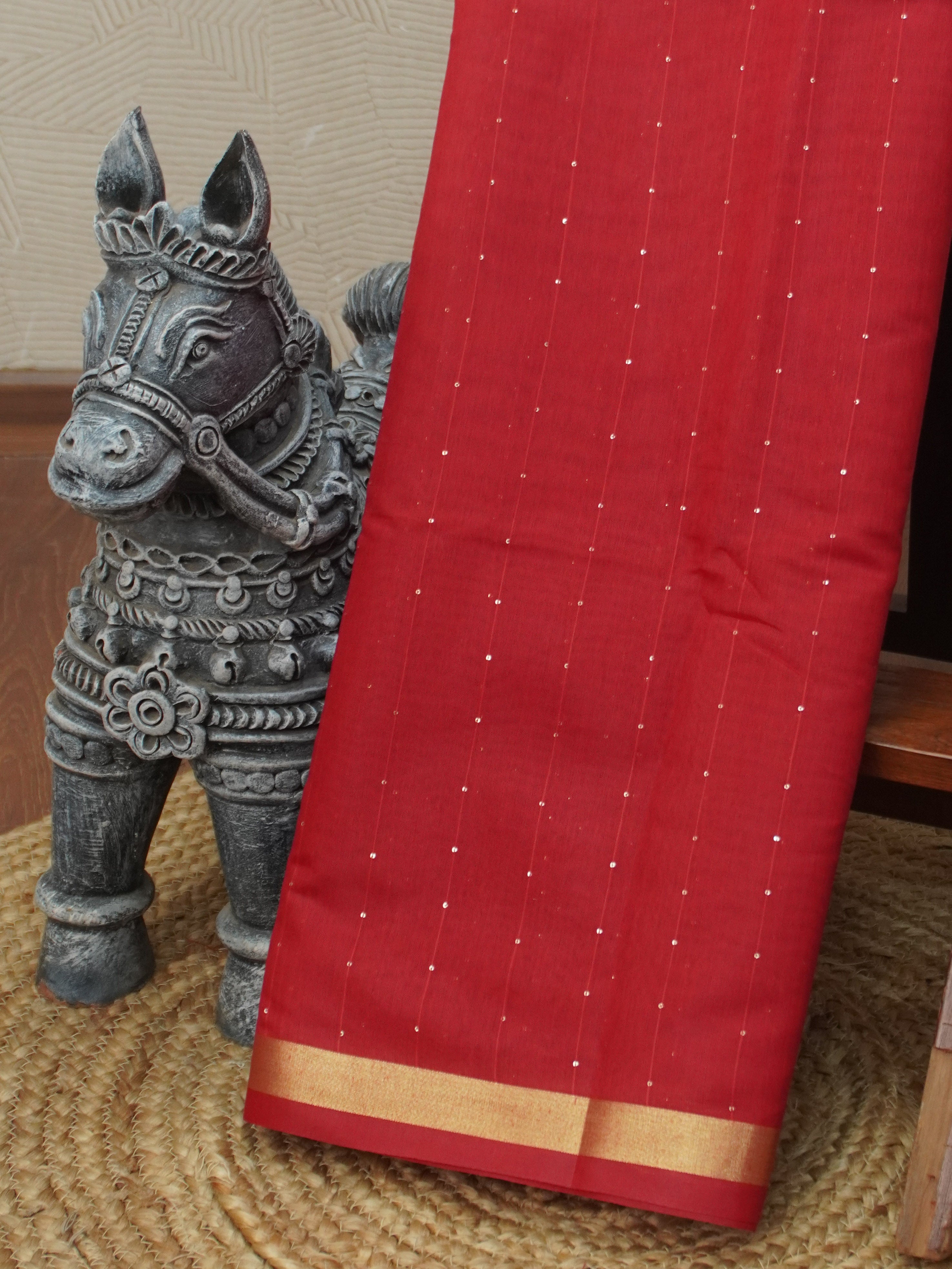 Linen Silk Saree | TTDS3469