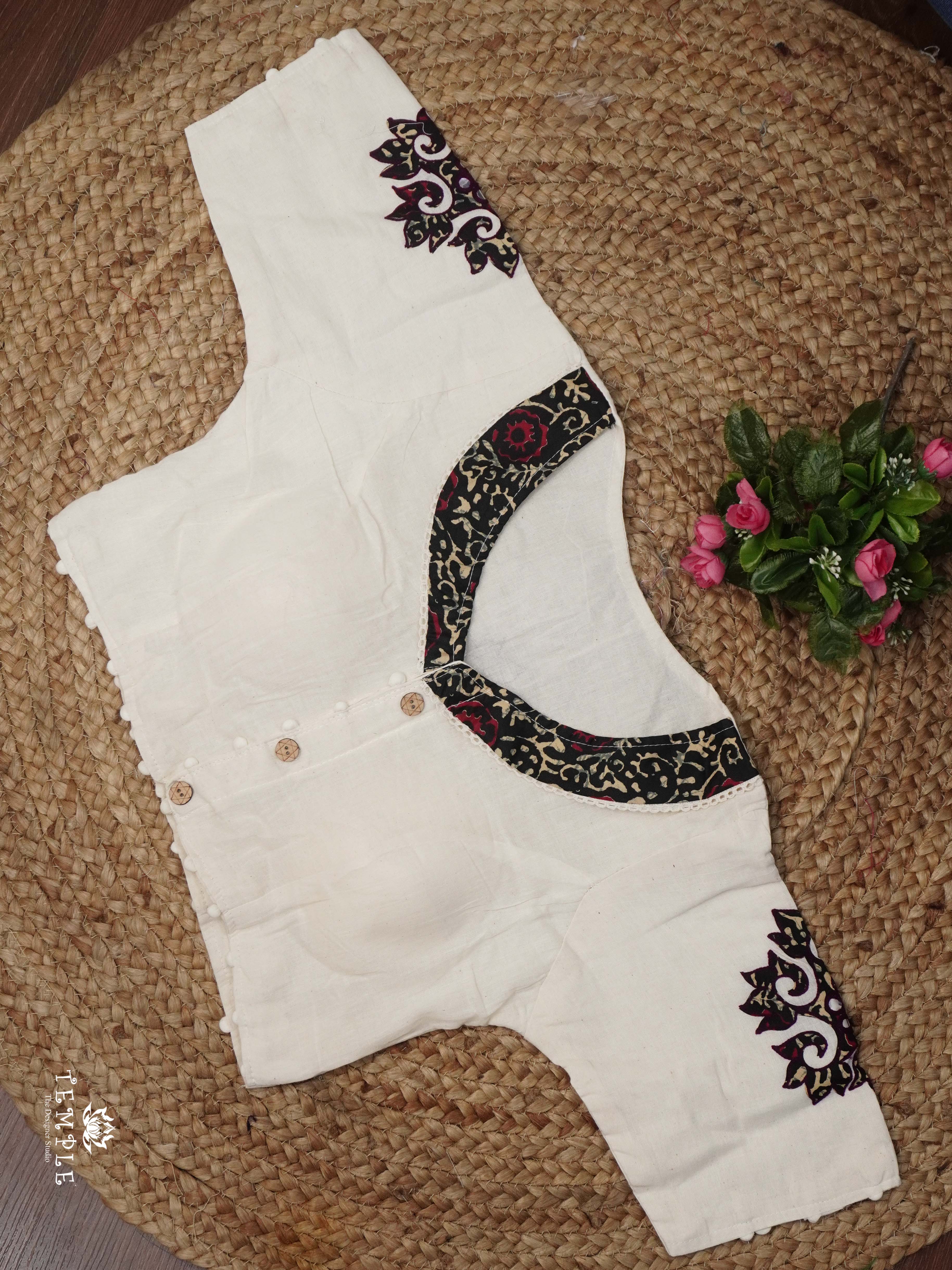 Applique Work Kadhi Readymade Blouse | TTDS2532...