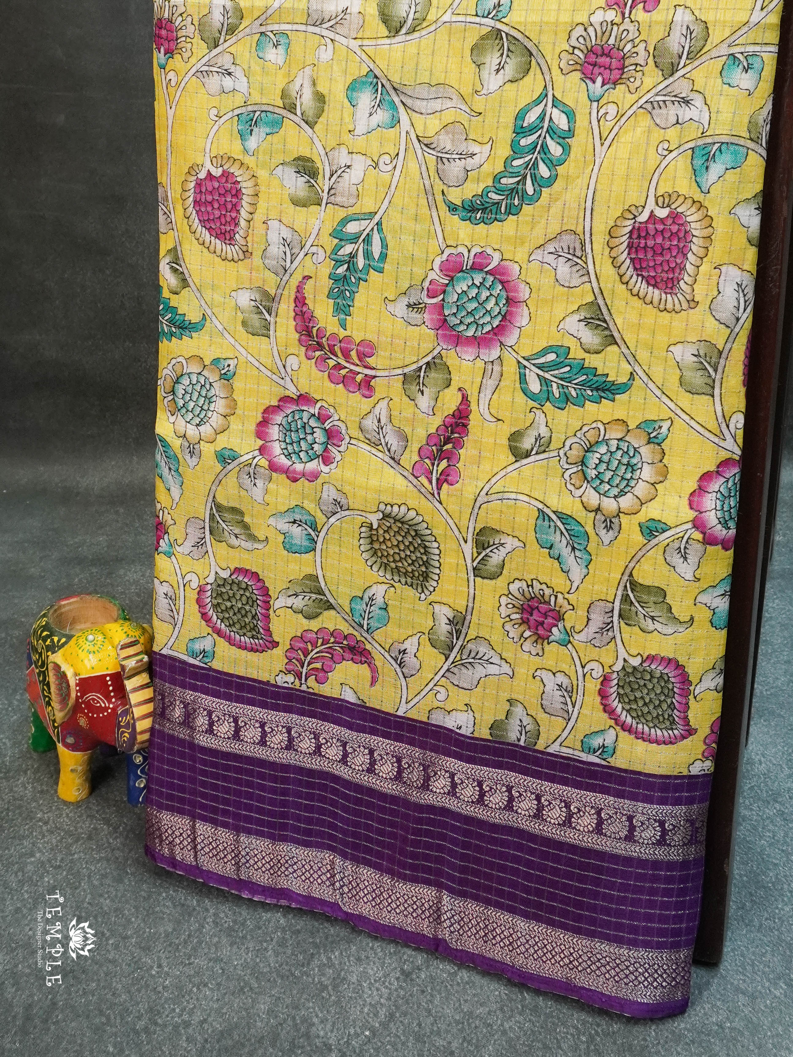 Floral Printed Dola Silk Saree | TTDS1548 | Merry Deals