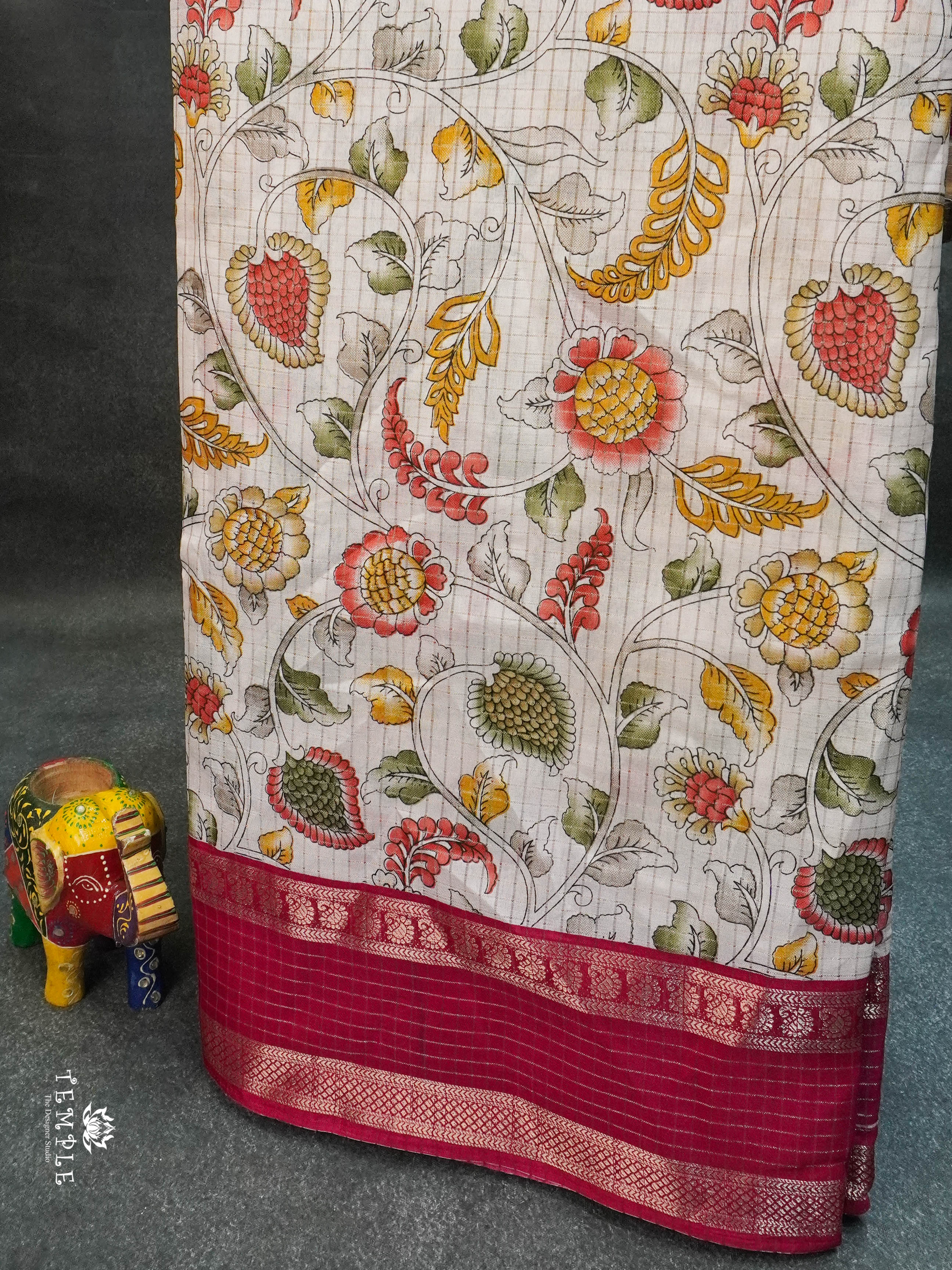 Floral Printed Kadhi Silk Silk Saree | TTDS1548 | Merry Deals