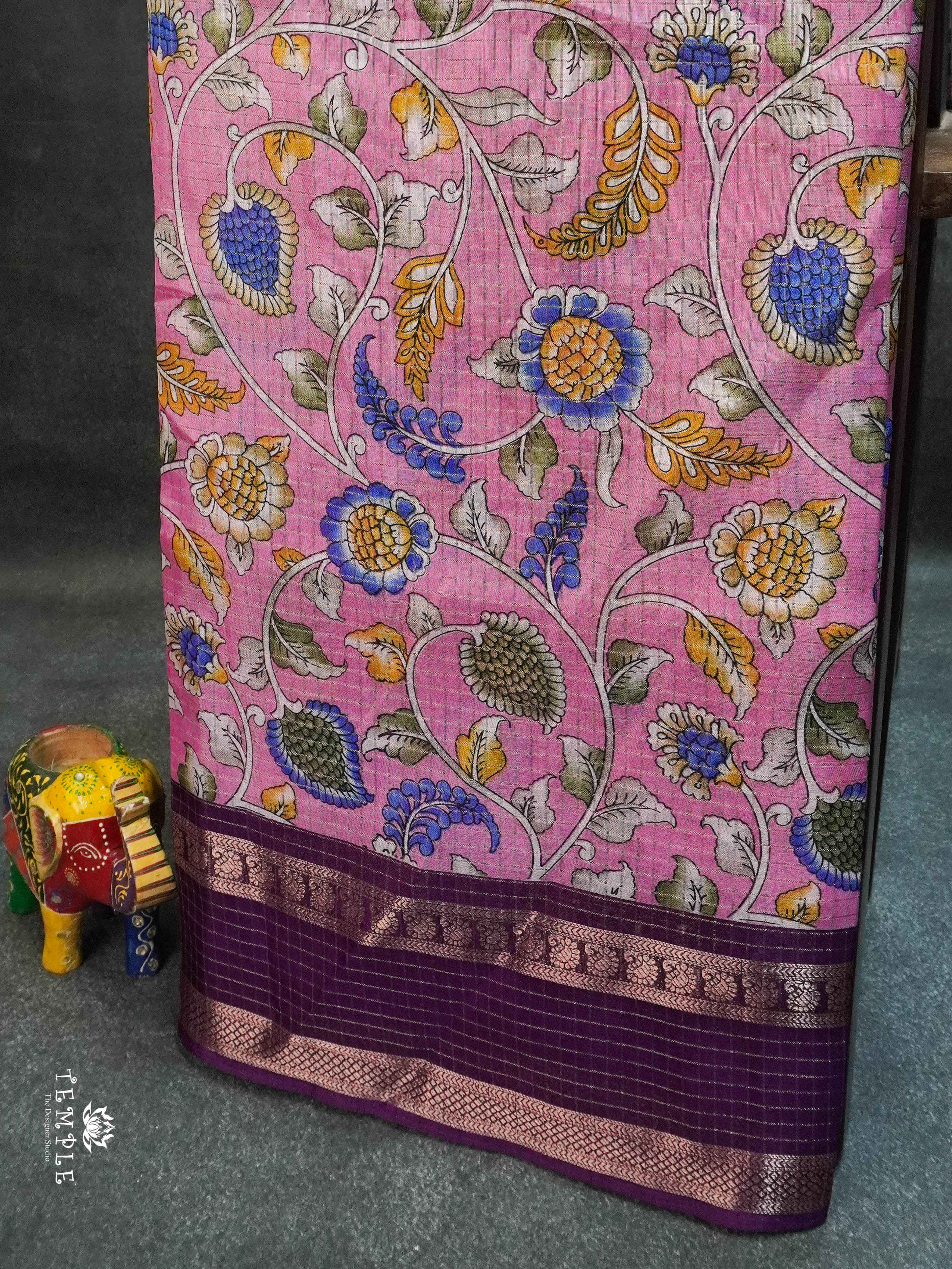 Floral Printed Kadhi Silk Silk Saree | TTDS1548 | Merry Deals