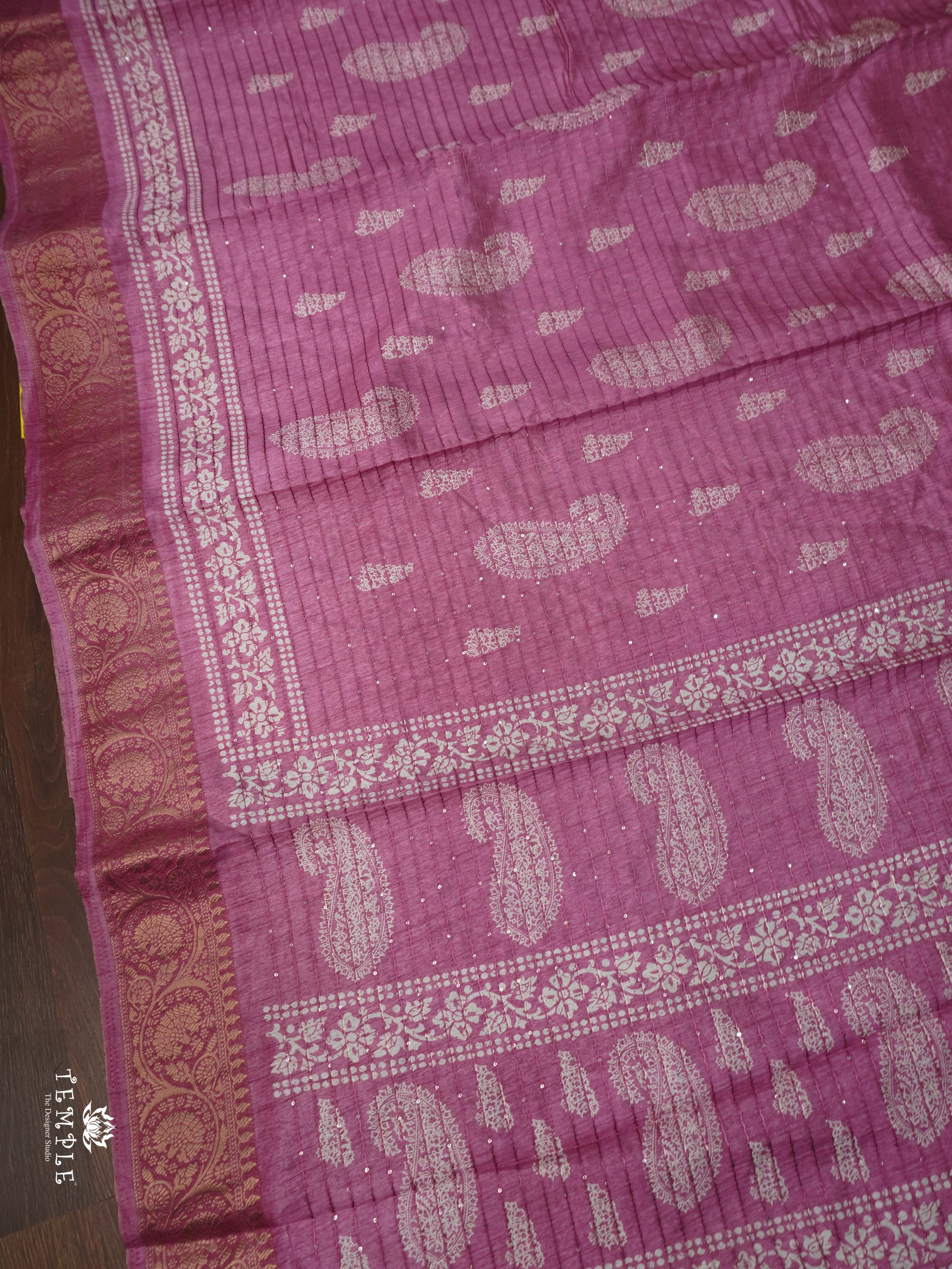 Sequins Semi Tussar Saree | TTDS2069