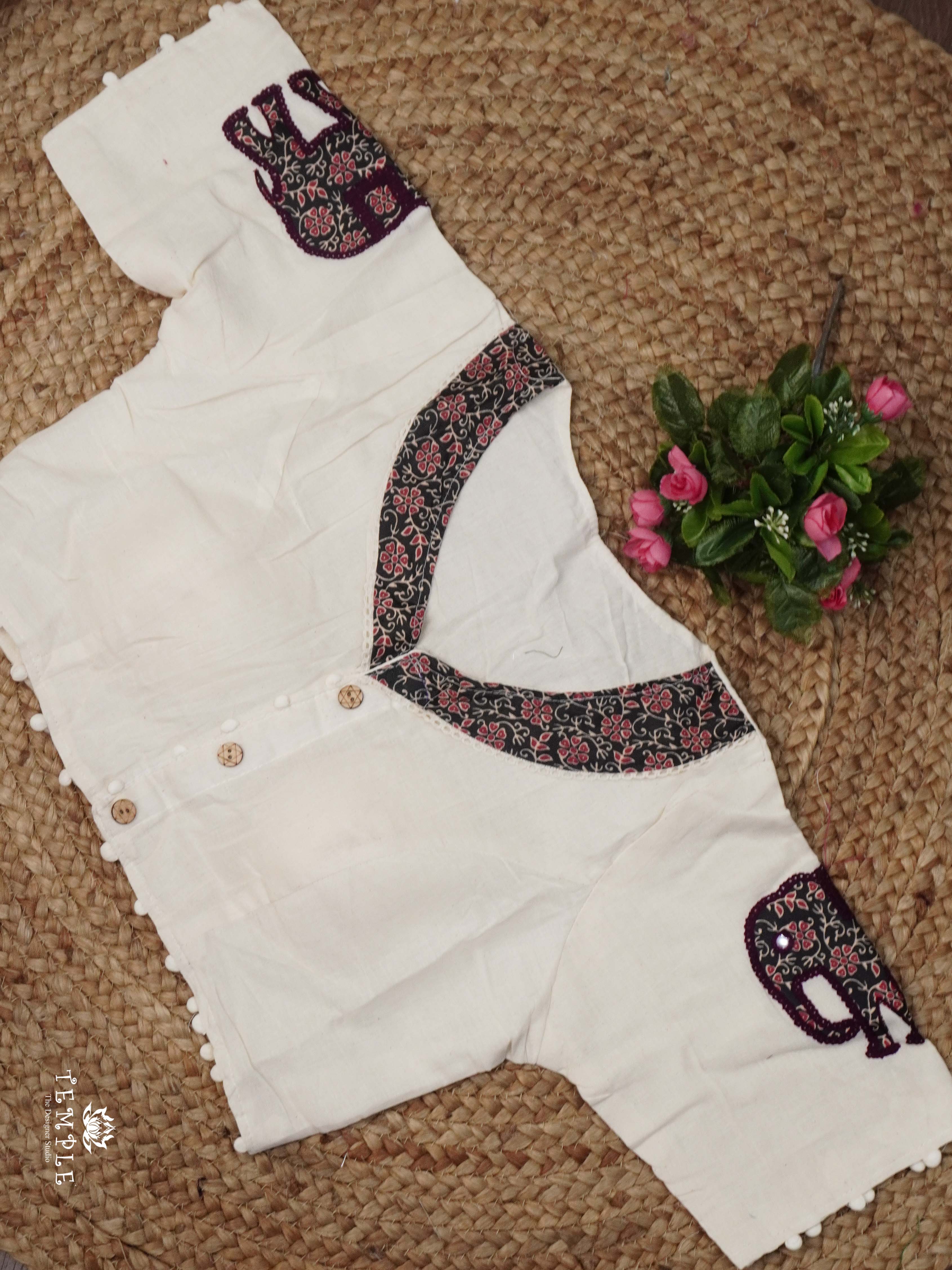 Applique Work Kadhi Readymade Blouse | TTDS2532