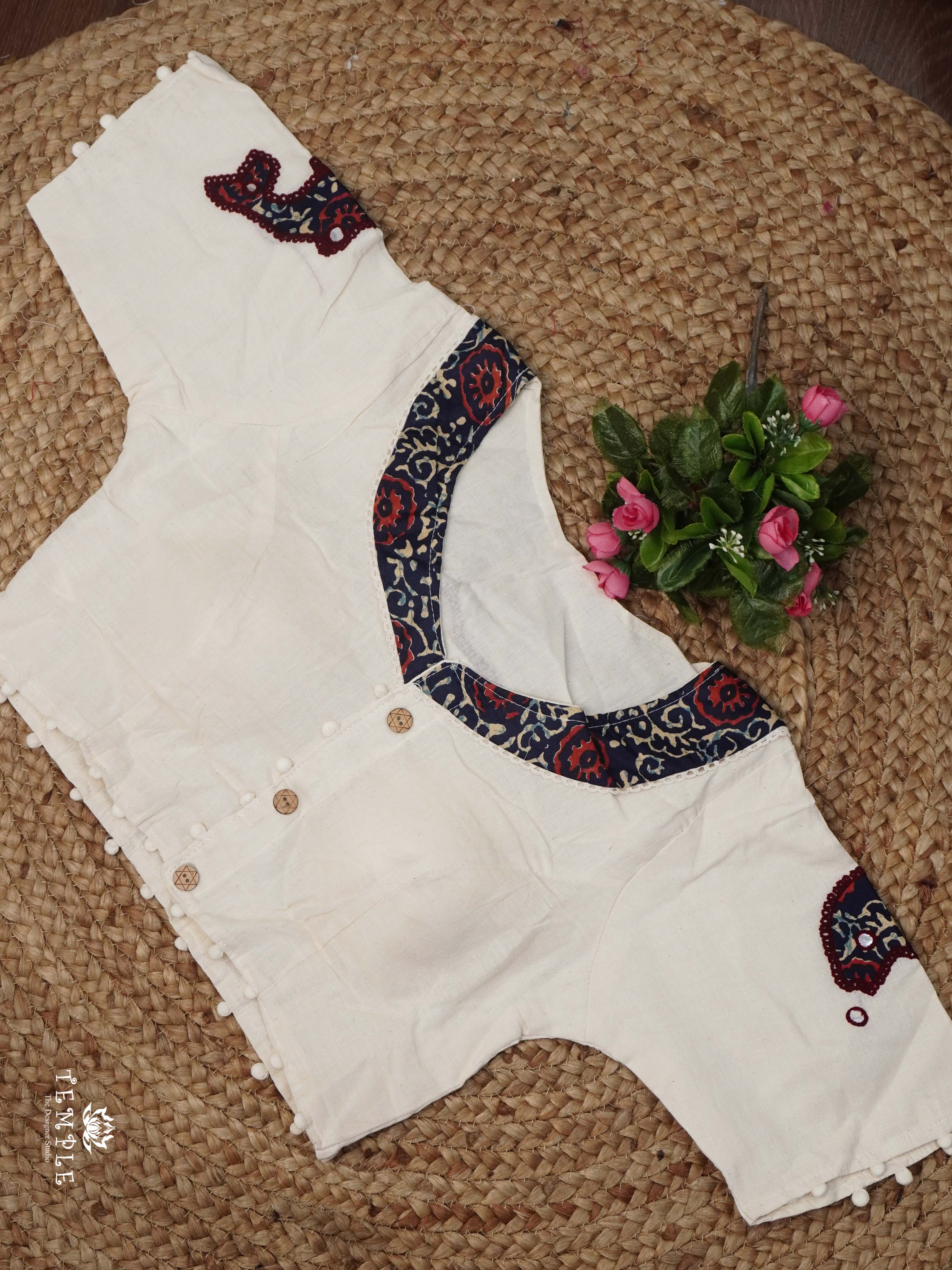Applique Work Kadhi Readymade Blouse | TTDS2532