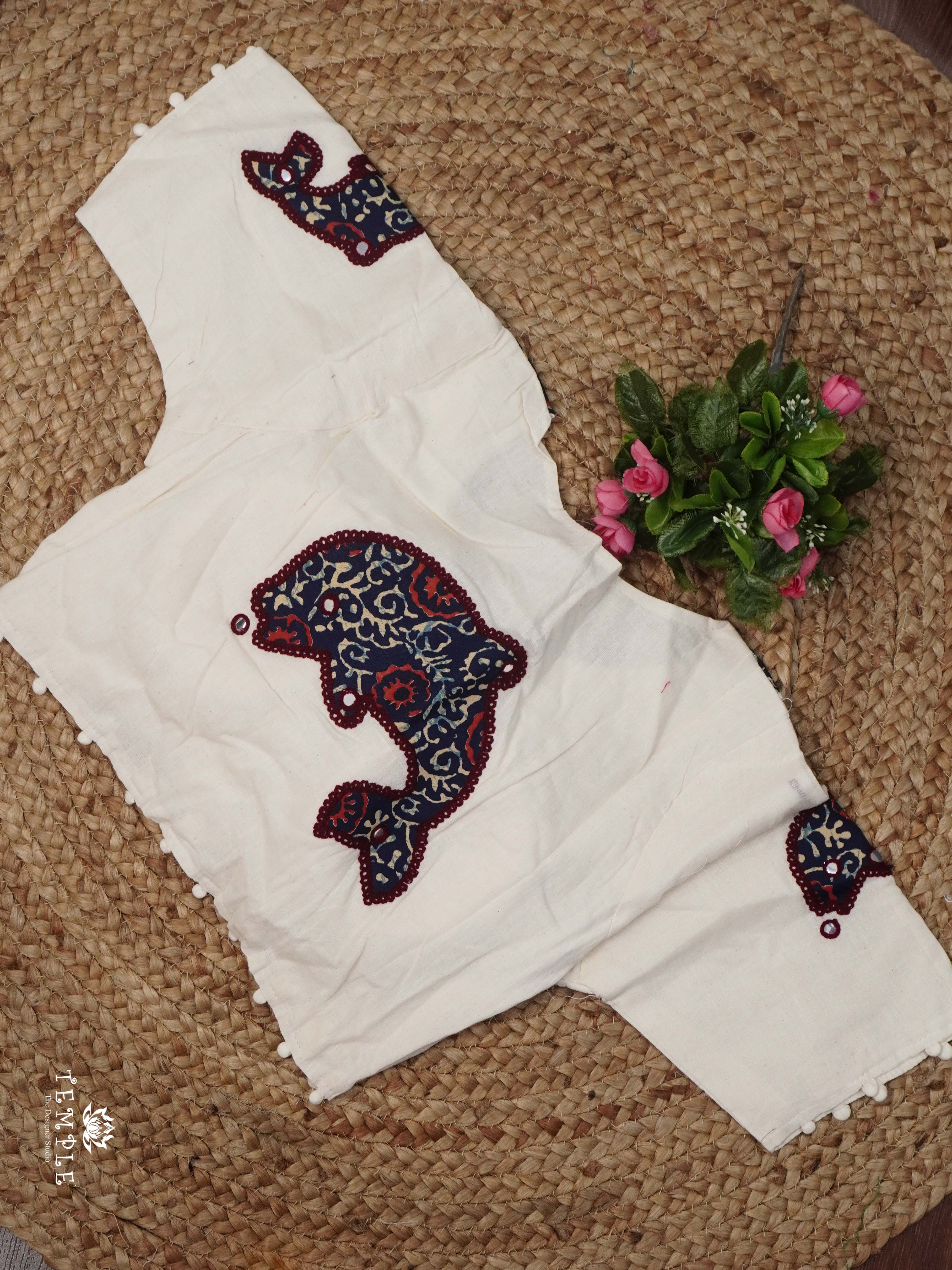 Applique Work Kadhi Readymade Blouse | TTDS2532
