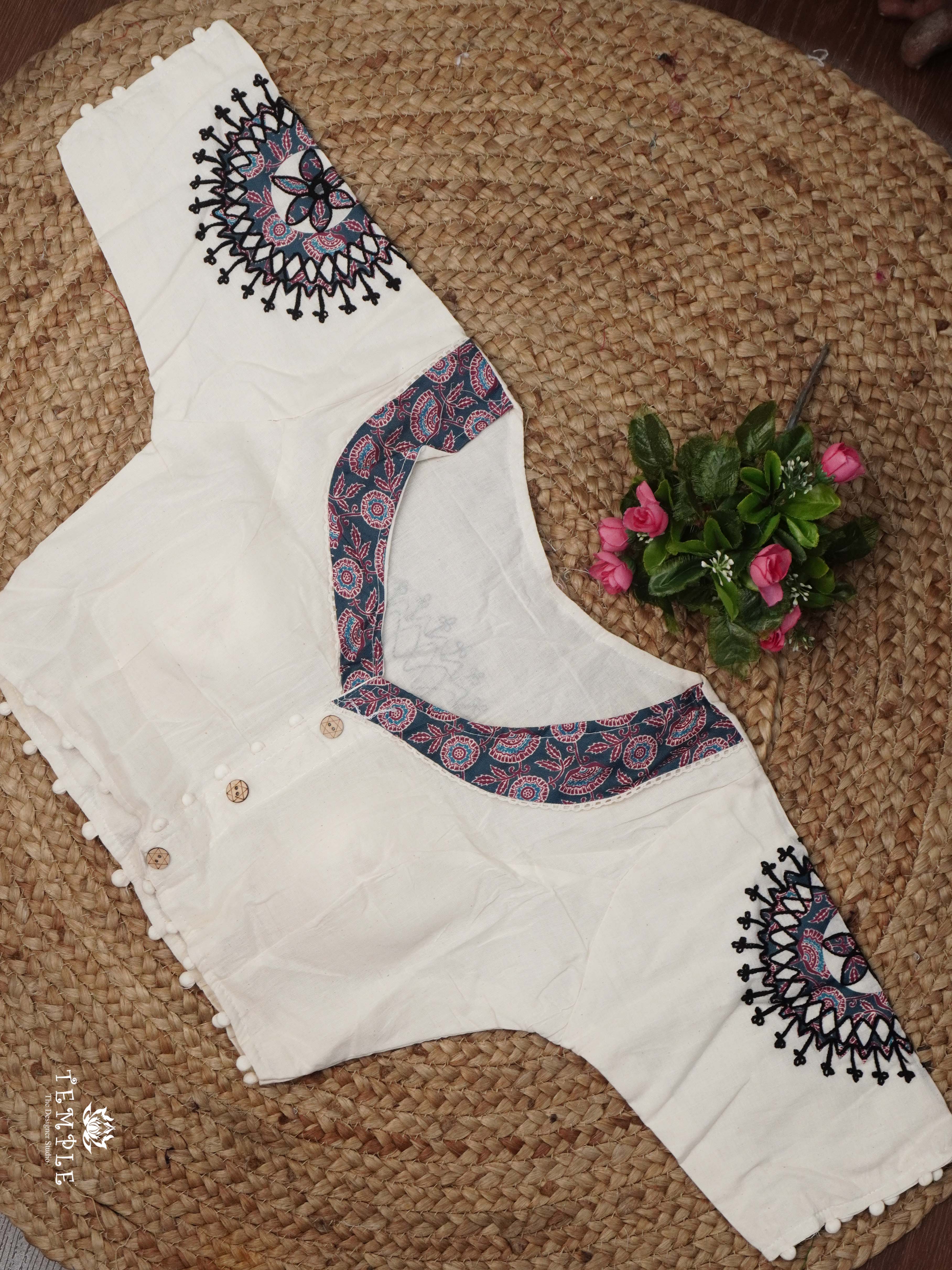 Applique Work Kadhi Readymade Blouse | TTDS2532