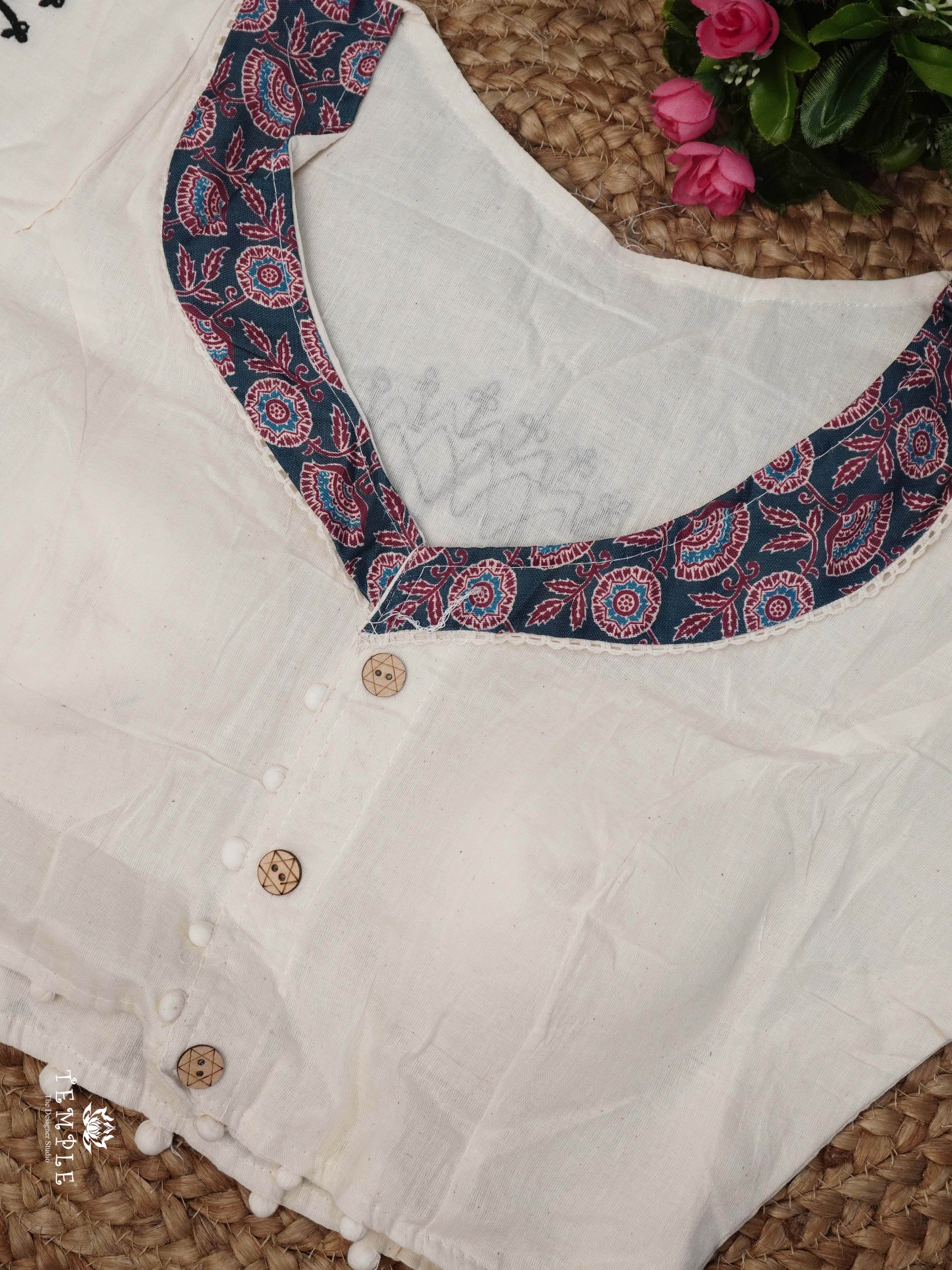 Applique Work Kadhi Readymade Blouse | TTDS2532