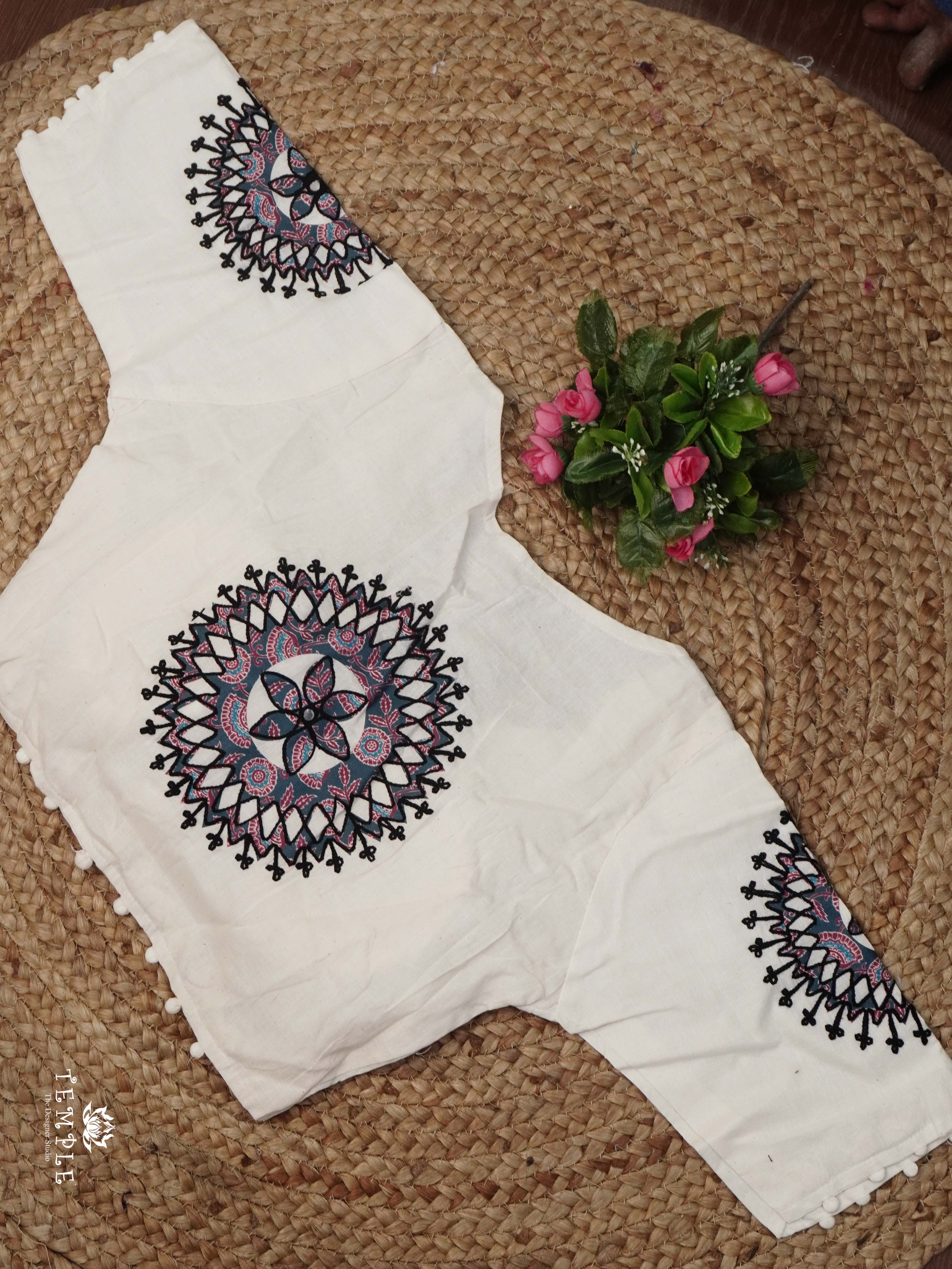 Applique Work Kadhi Readymade Blouse | TTDS2532