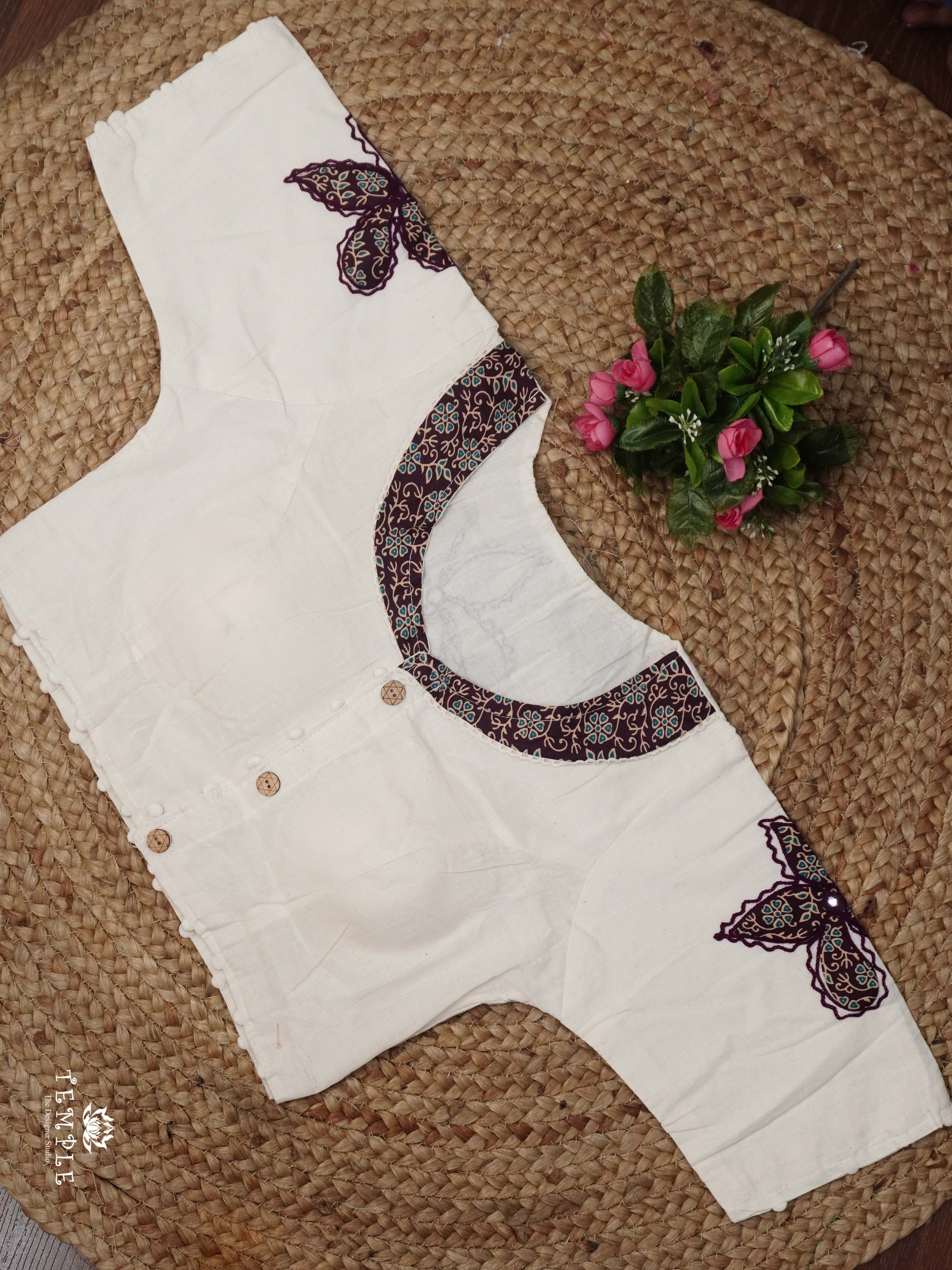 Applique Work Kadhi Readymade Blouse | TTDS2532