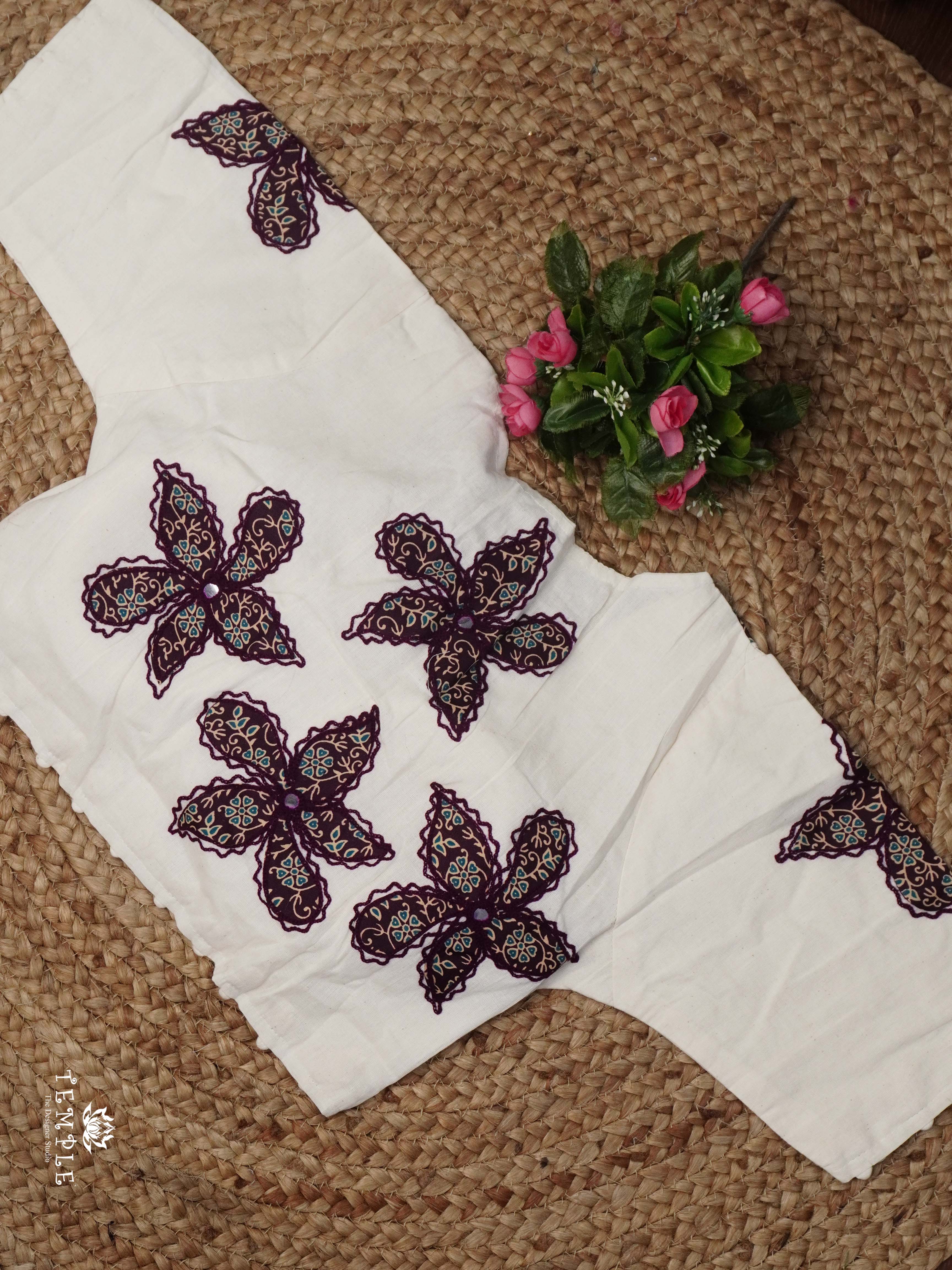 Applique Work Kadhi Readymade Blouse | TTDS2532