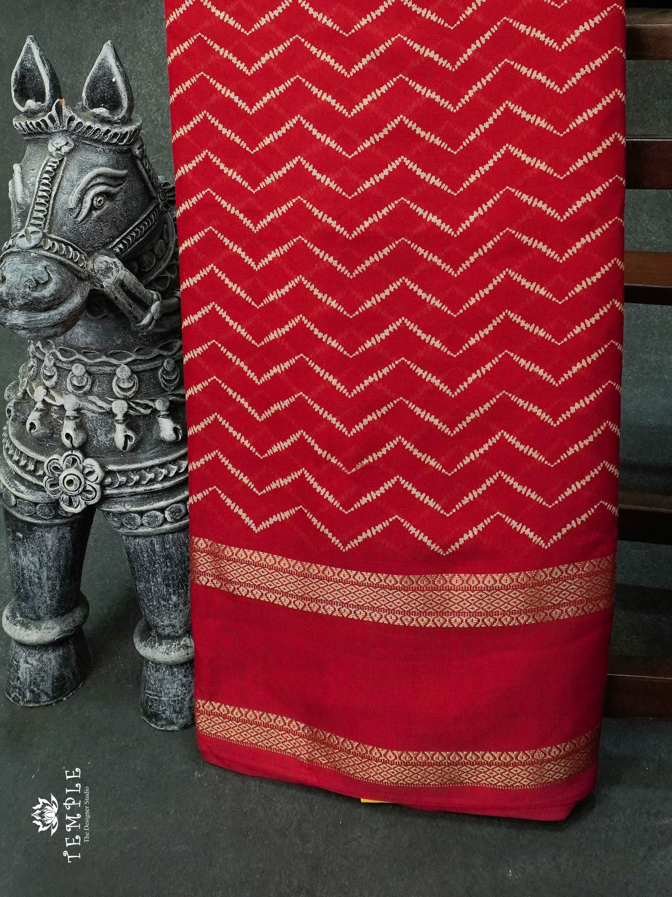 Georgette Saree With Leheriya Print | TTDS1153 | Sparkling Deals