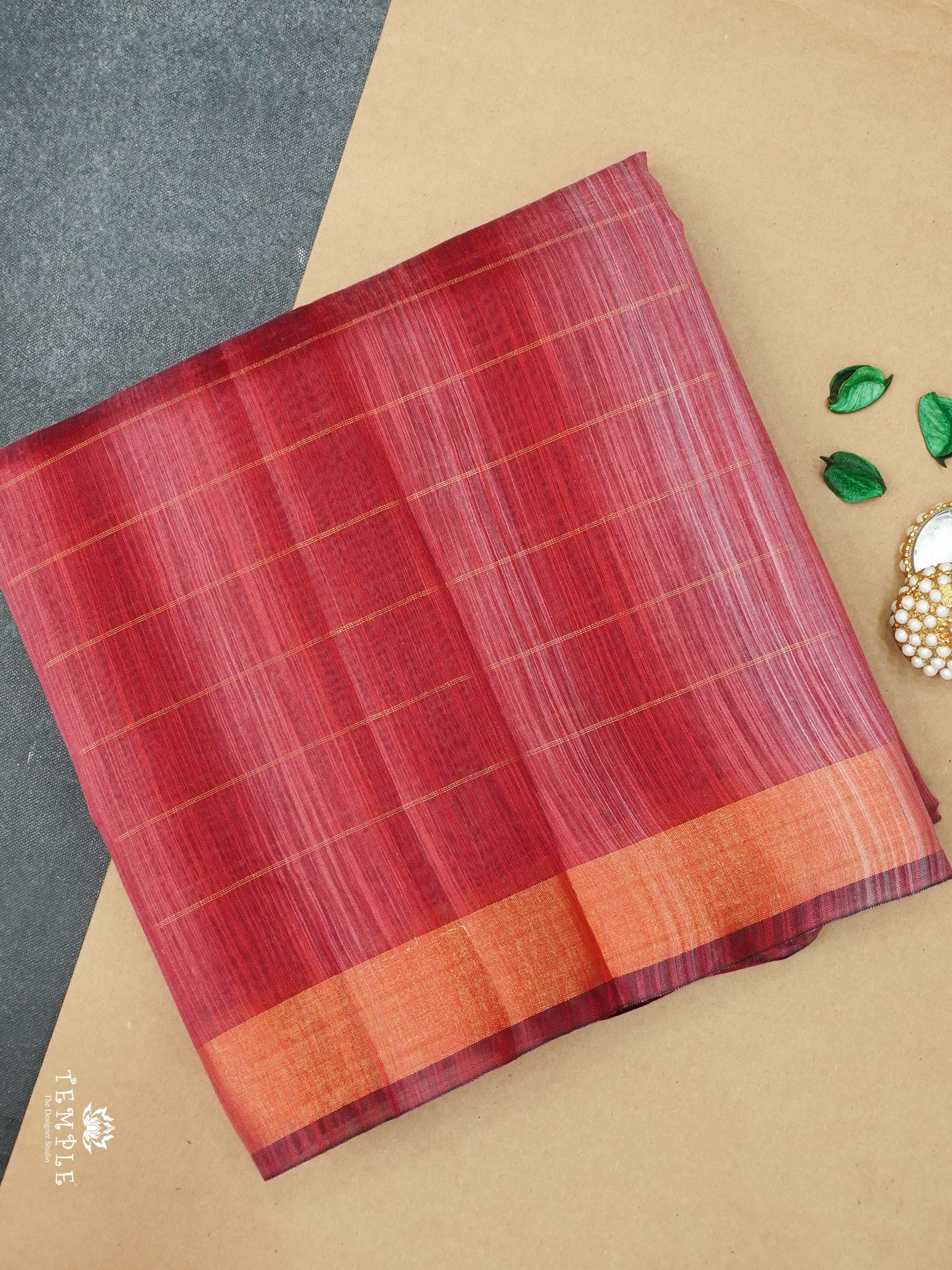 Linen Cotton Saree | TTDS2074