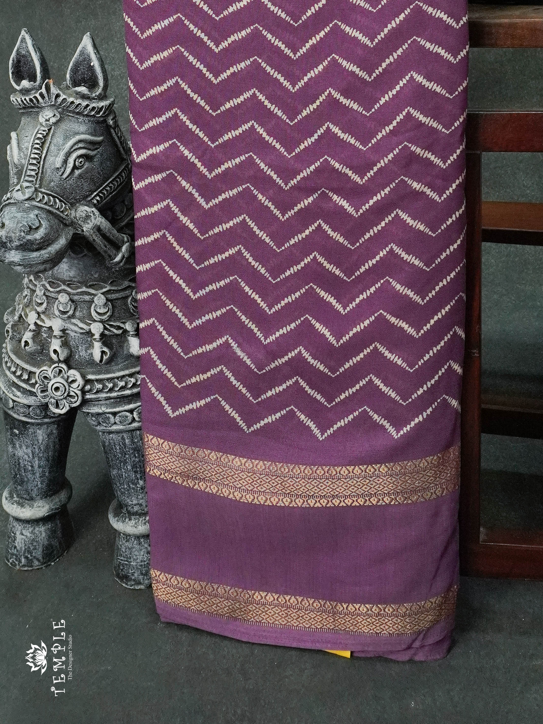 Georgette Saree With Leheriya Print | TTDS1153 | Sparkling Deals