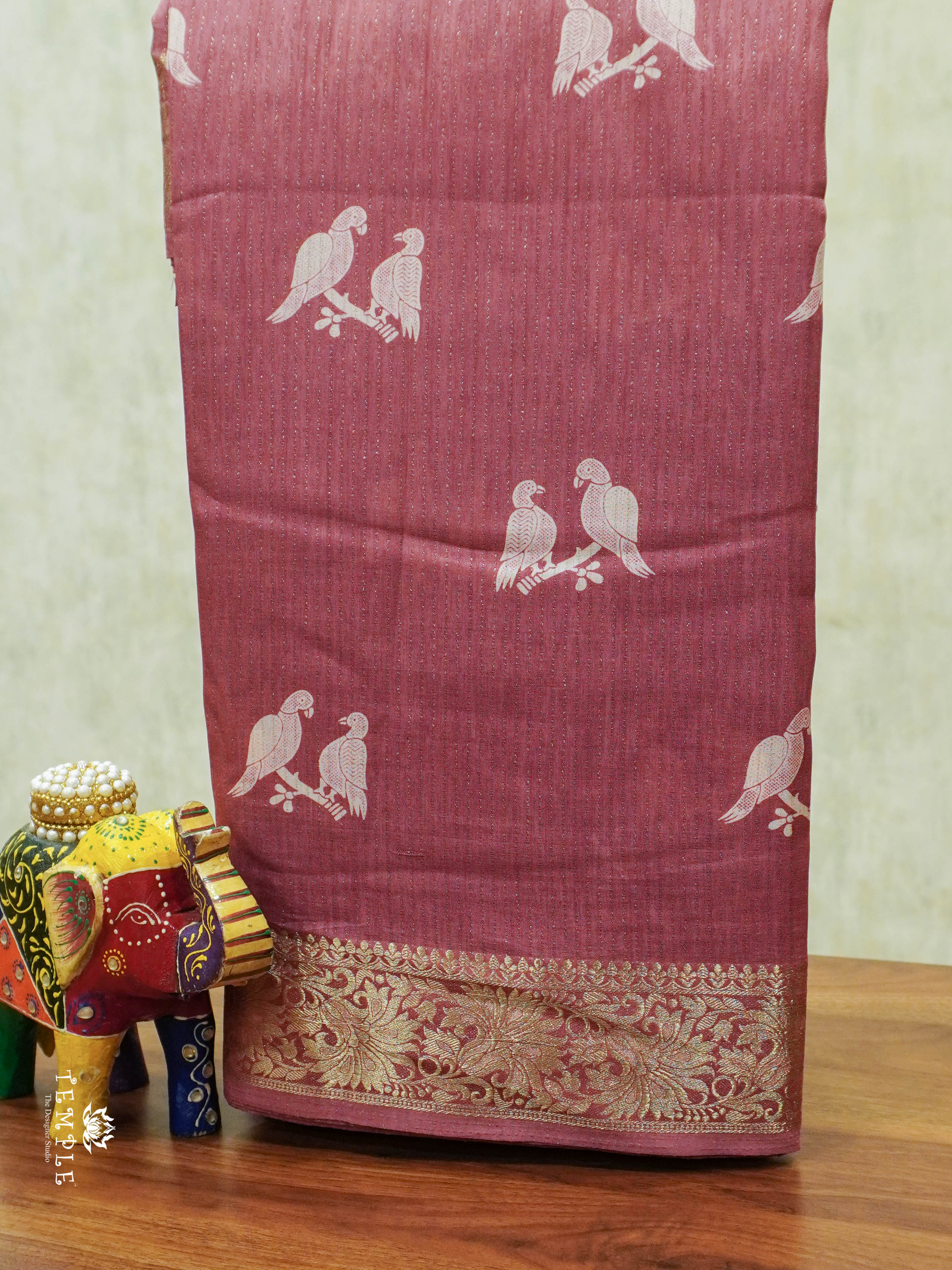 Vaira Oosi Georgette Saree(Onion Pink) | TTDS1550 | Merry Deals