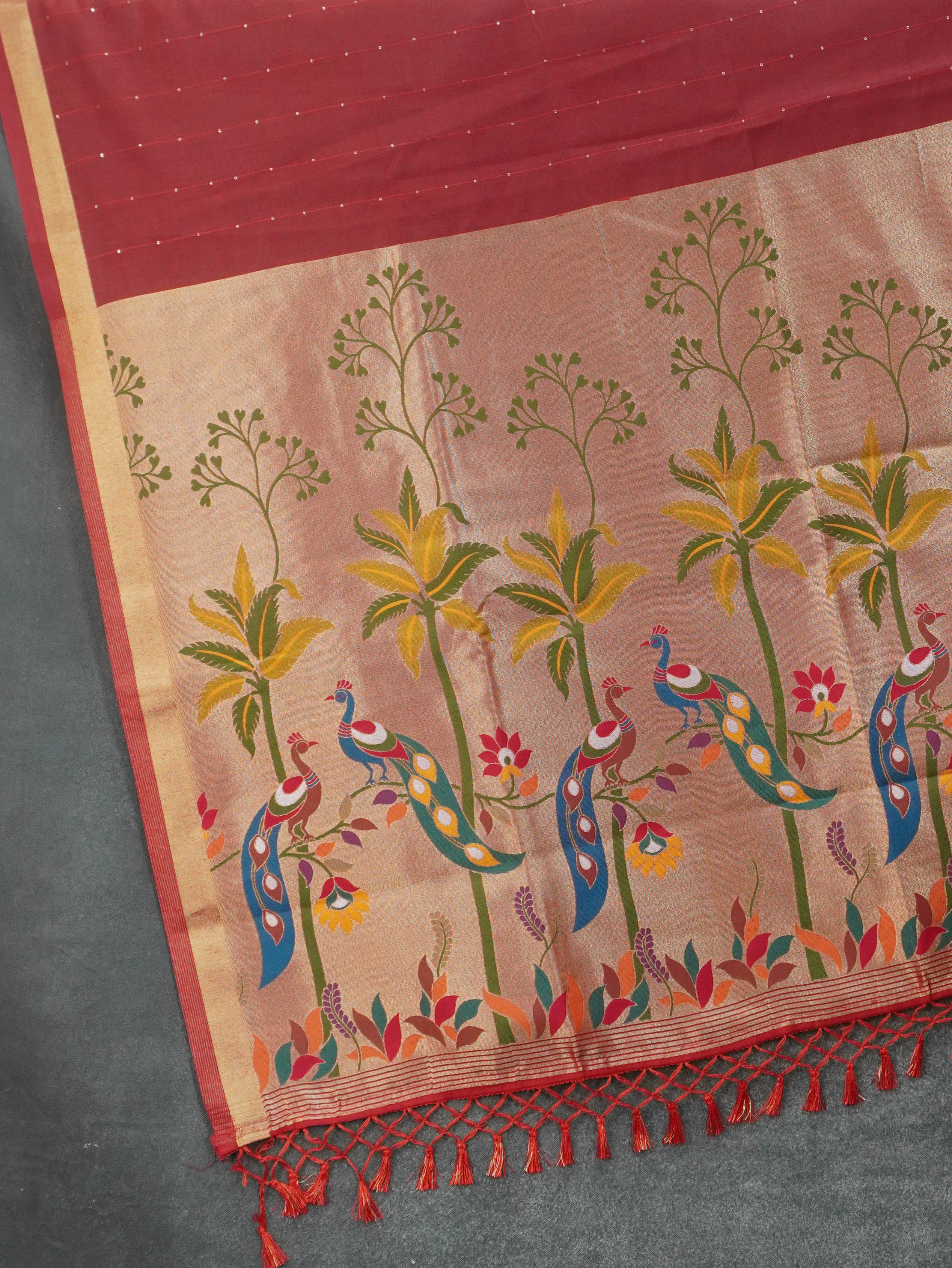 Linen Silk Saree | TTDS3469