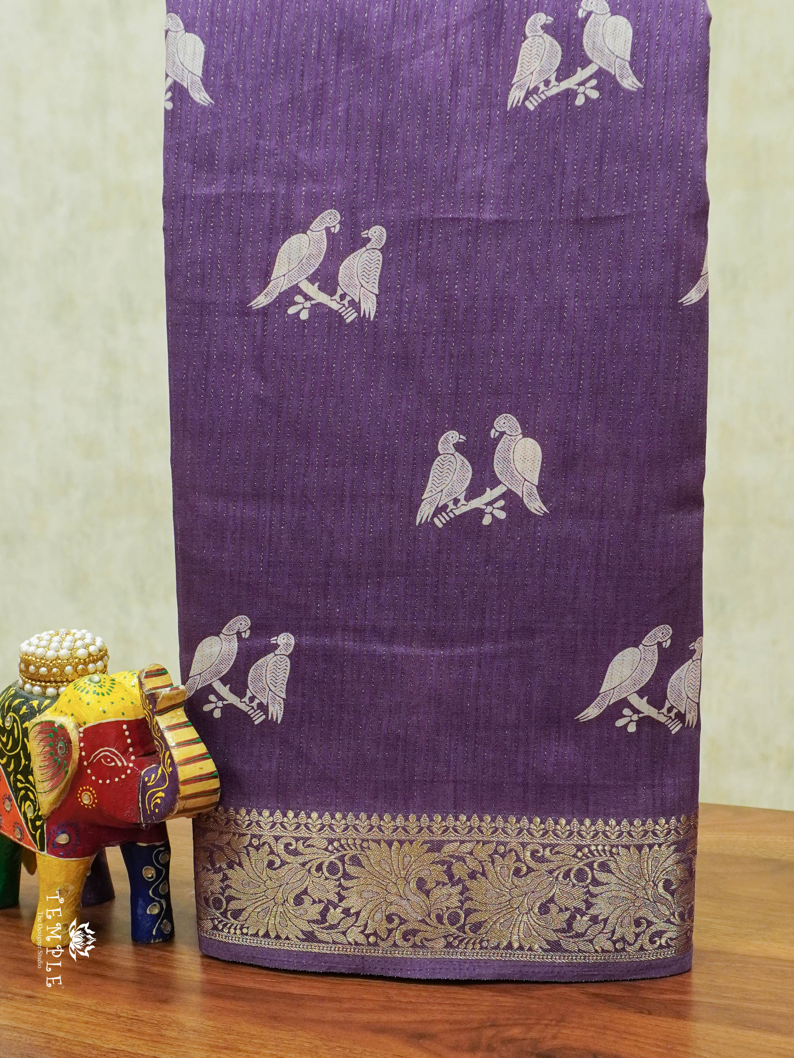 Vaira Oosi Georgette Saree(Lavender) | TTDS1550 | Merry Deals