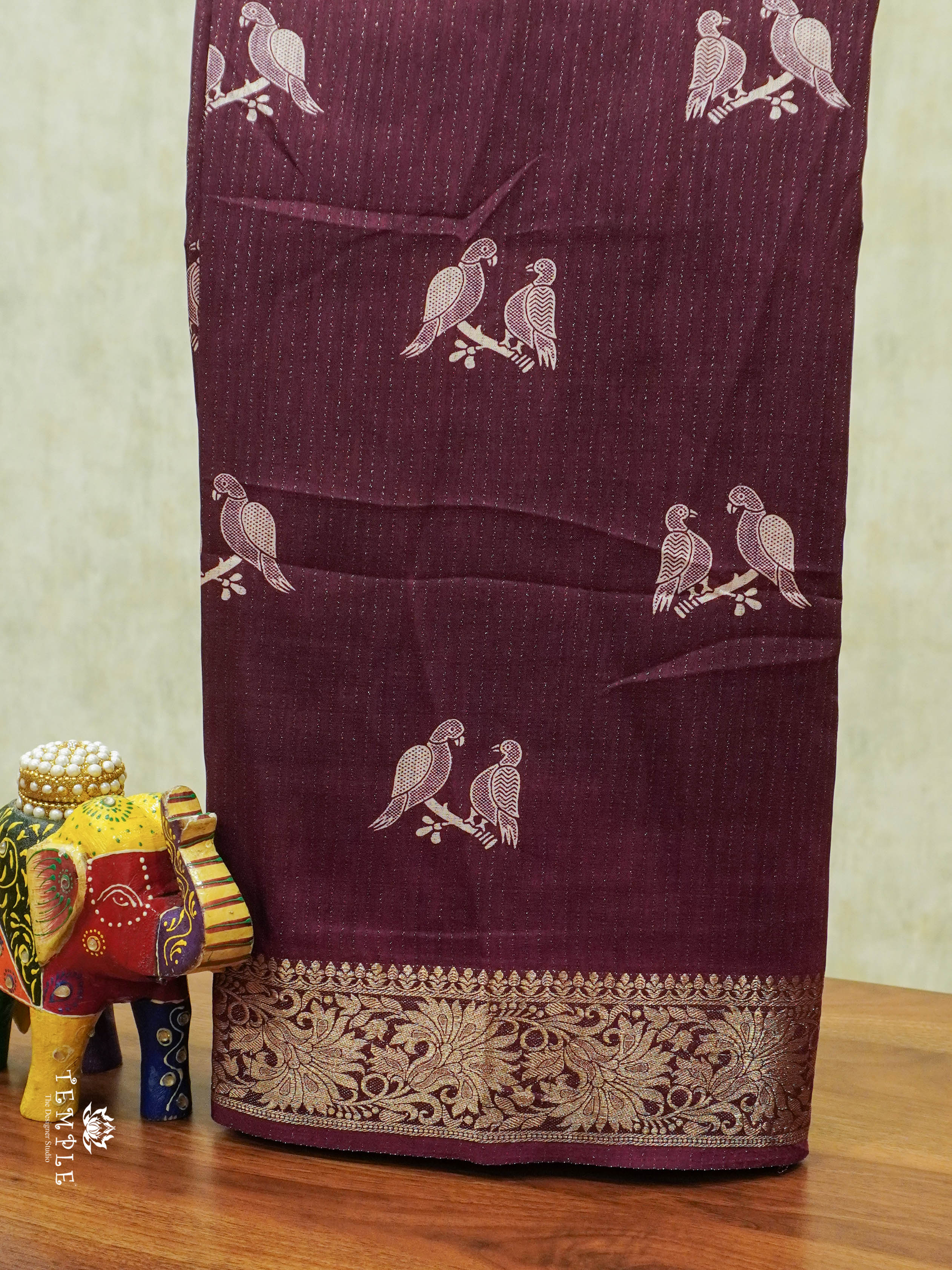 Vaira Oosi Georgette Saree(Magenta) | TTDS1550 | Merry Deals