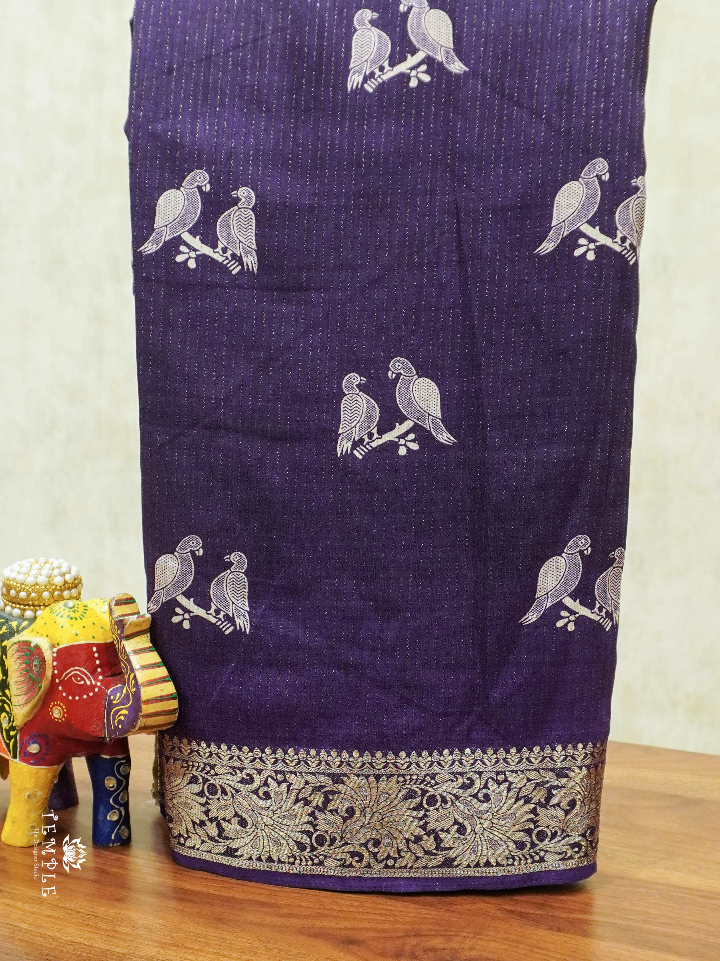 Vaira Oosi Georgette Saree(Purple) | TTDS1550 | Merry Deals