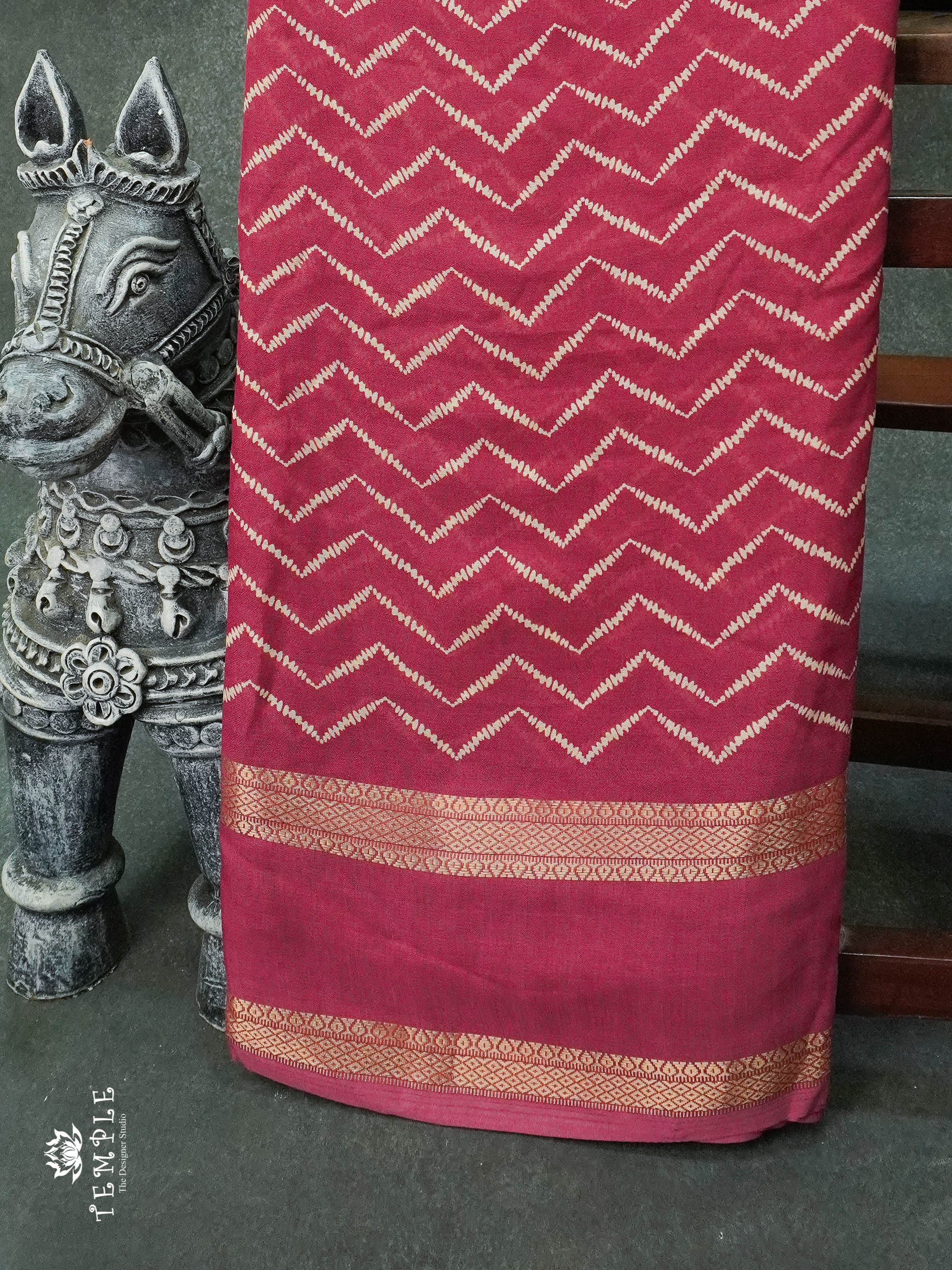 Georgette Saree With Leheriya Print | TTDS1153 | Sparkling Deals