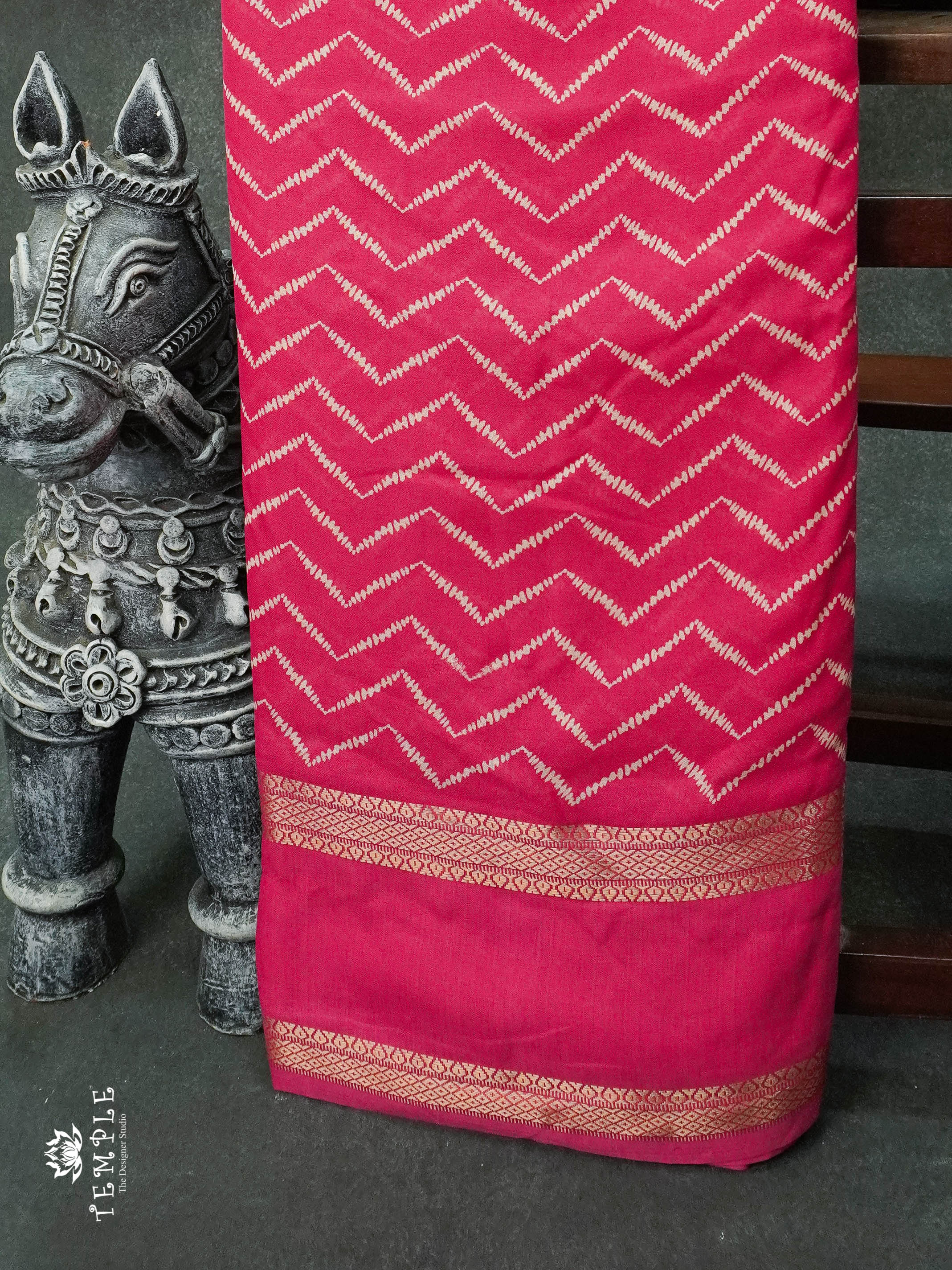 Georgette Saree With Leheriya Print | TTDS1153 | Sparkling Deals