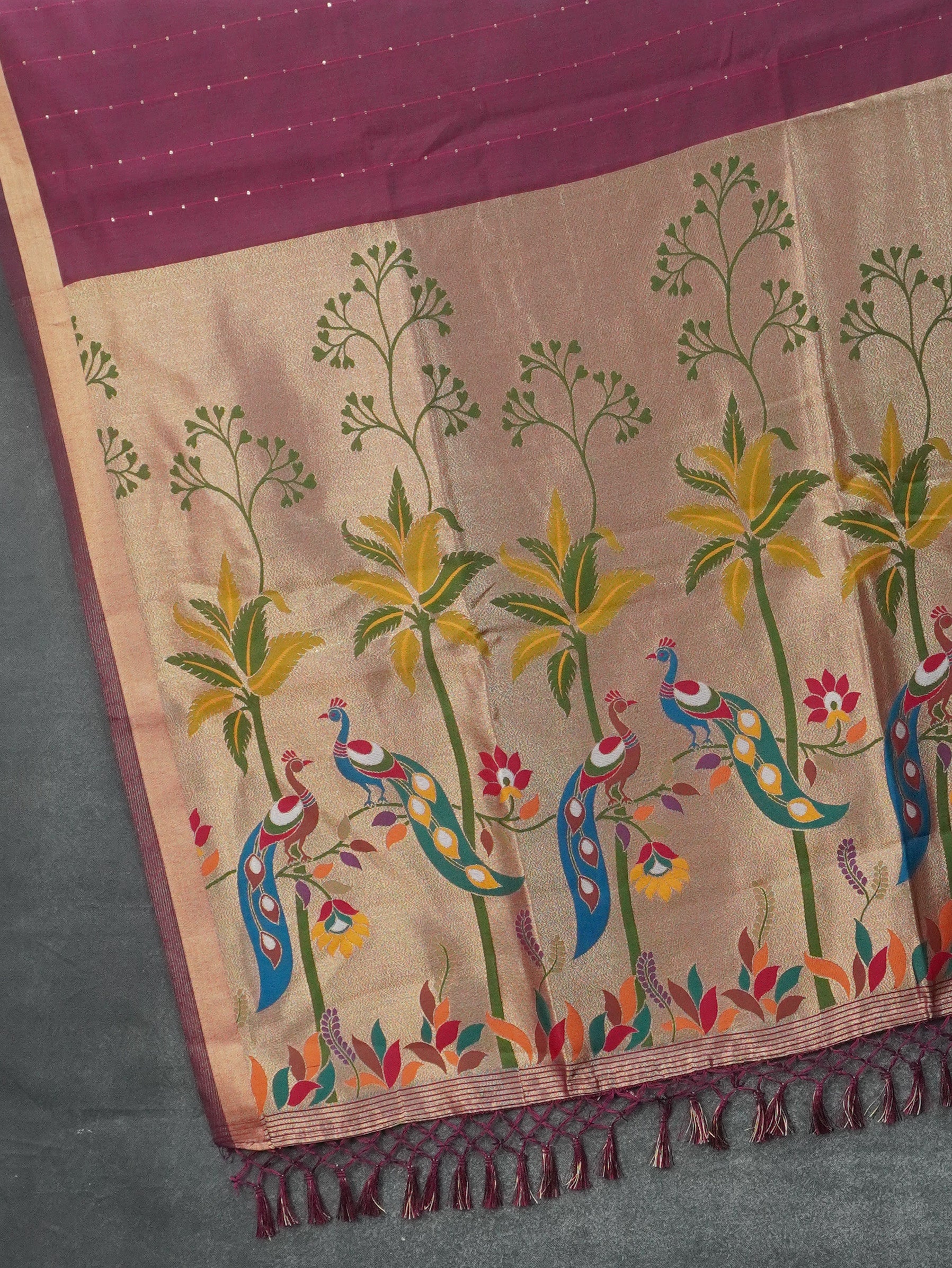Linen Silk Saree | TTDS3469