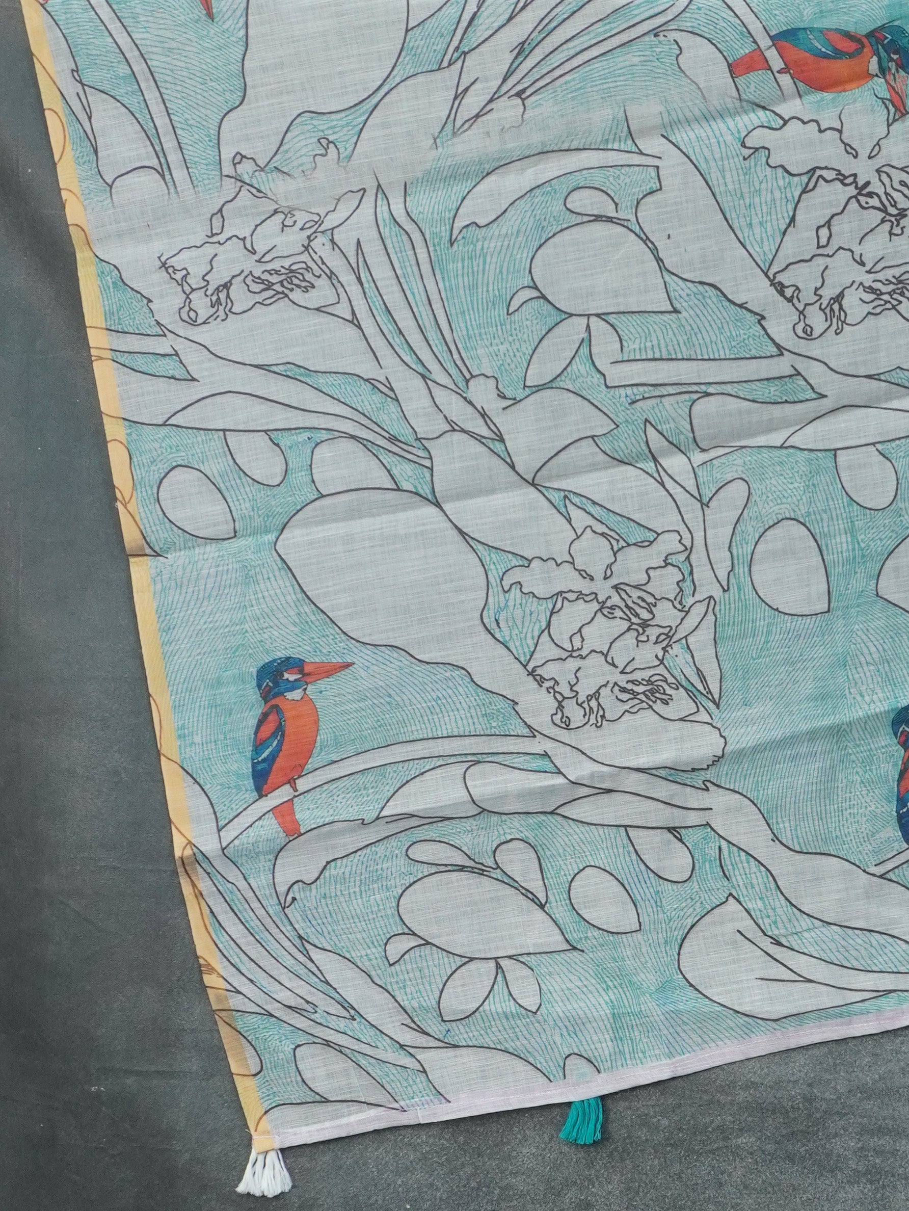 Linen Cotton Saree | TTDS3462