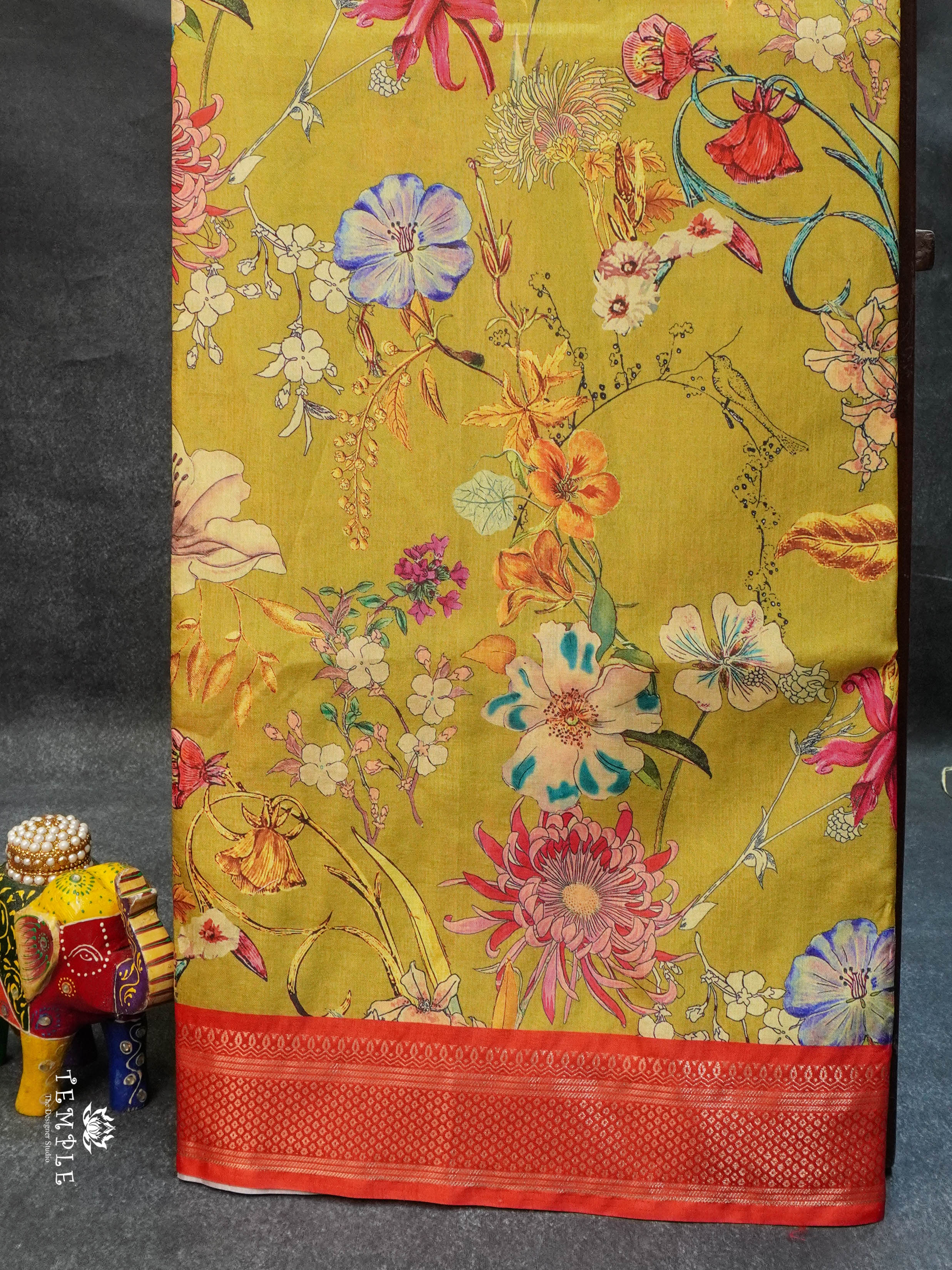 Floral Printed Art Silk | TTDS1551 | Merry Deals