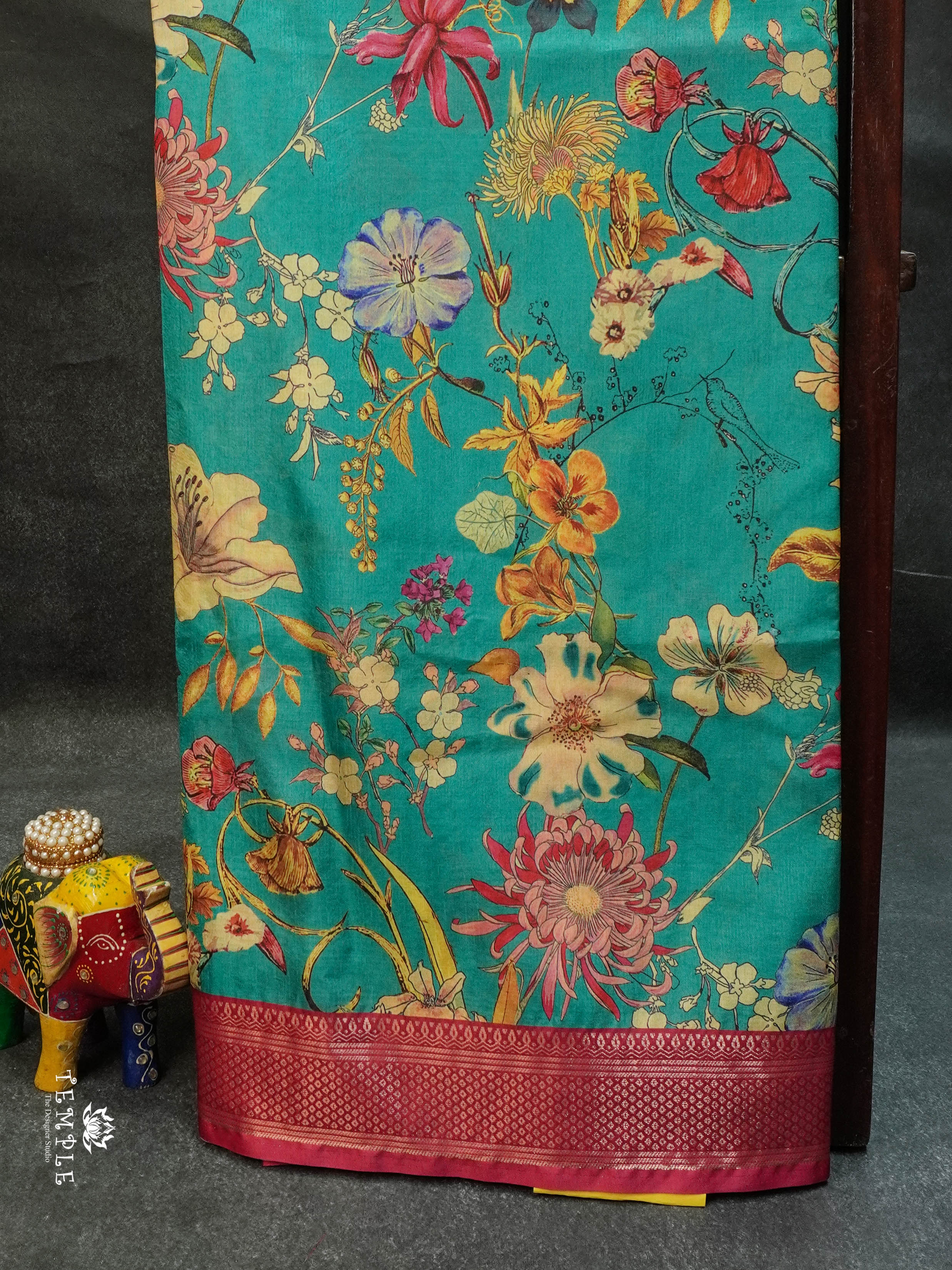 Floral Printed Art Silk | TTDS1551 | Merry Deals