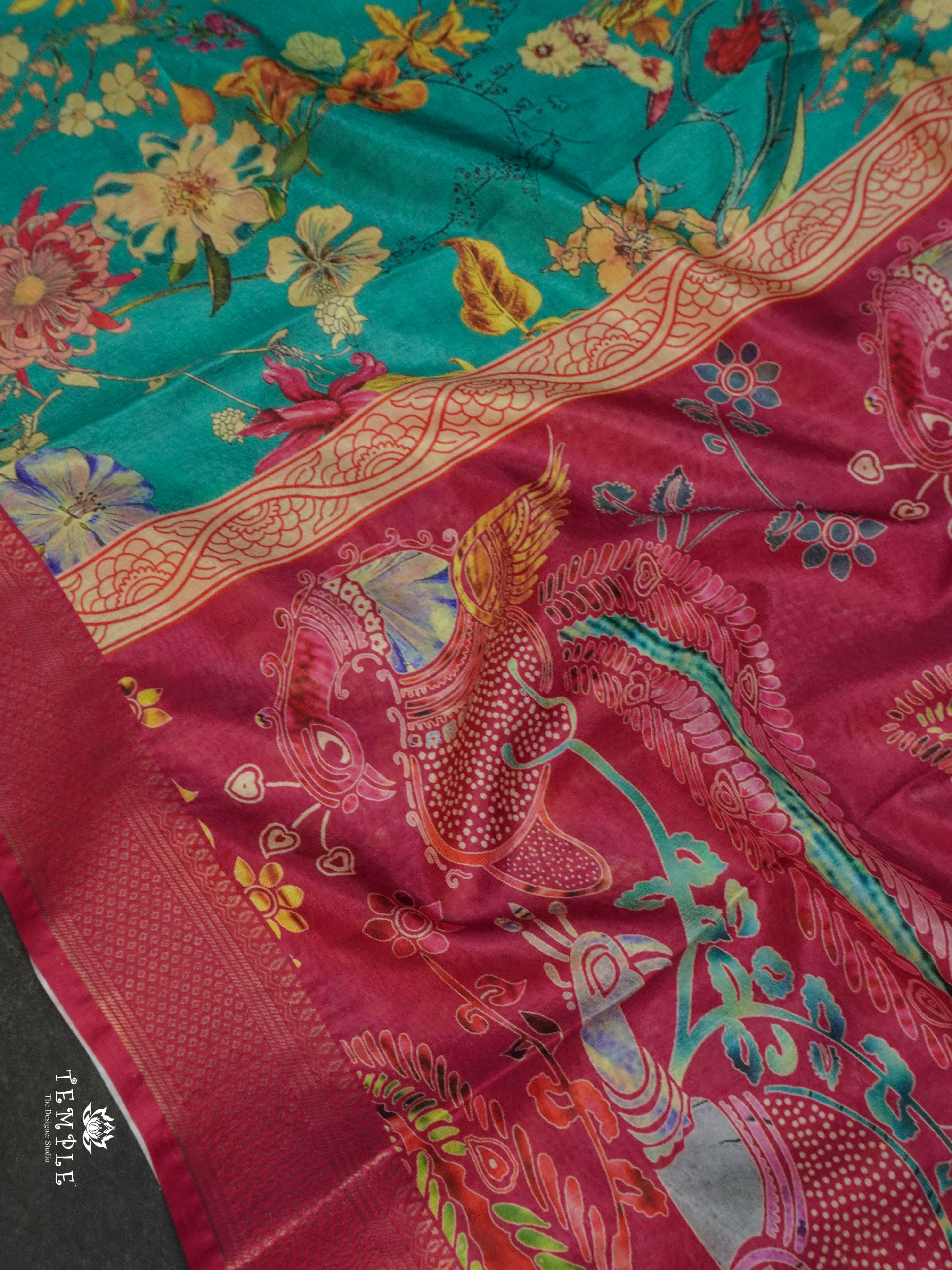 Floral Printed Art Silk | TTDS1551 | Merry Deals