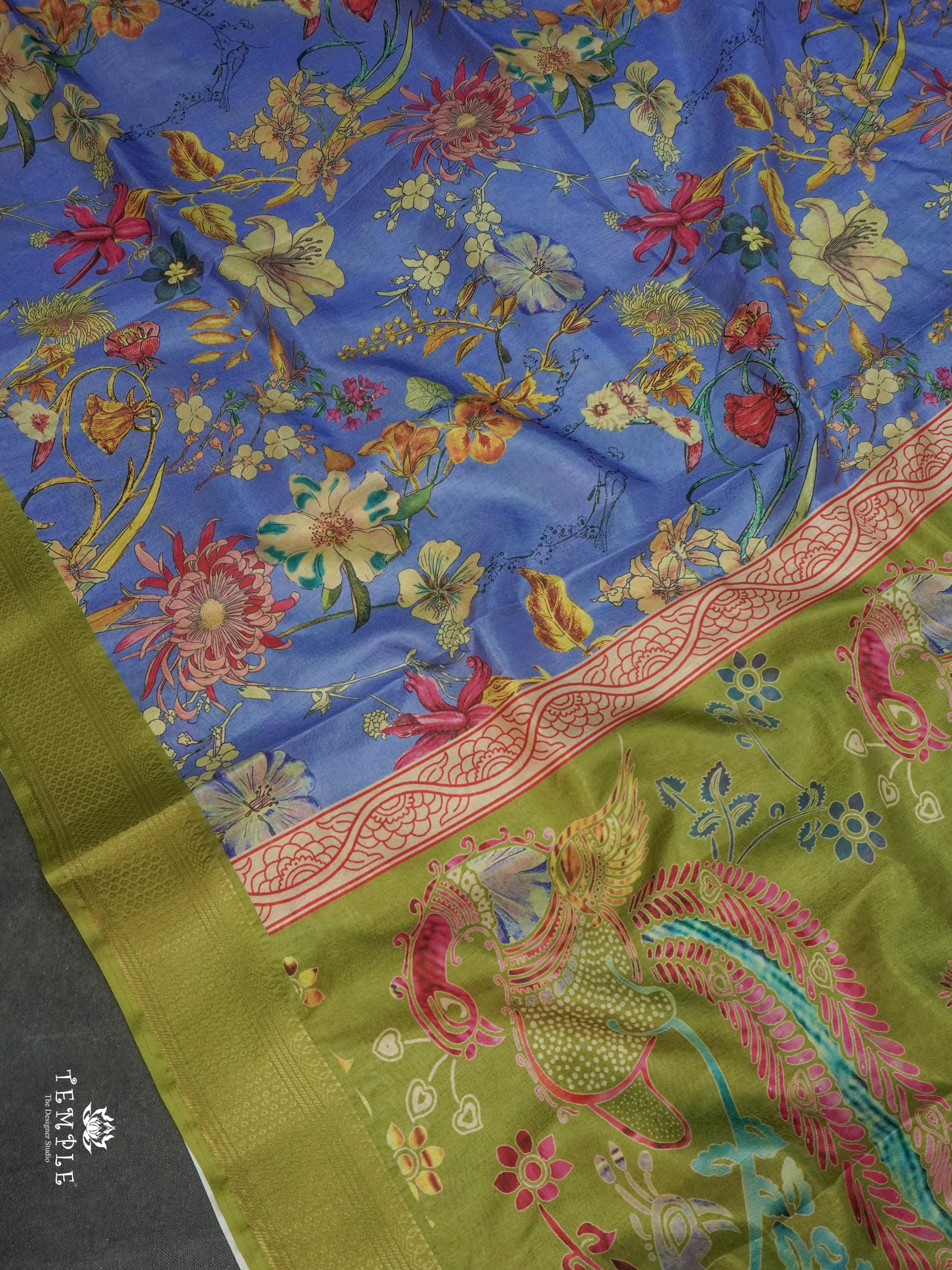 Floral Printed Art Silk | TTDS1551 | Merry Deals