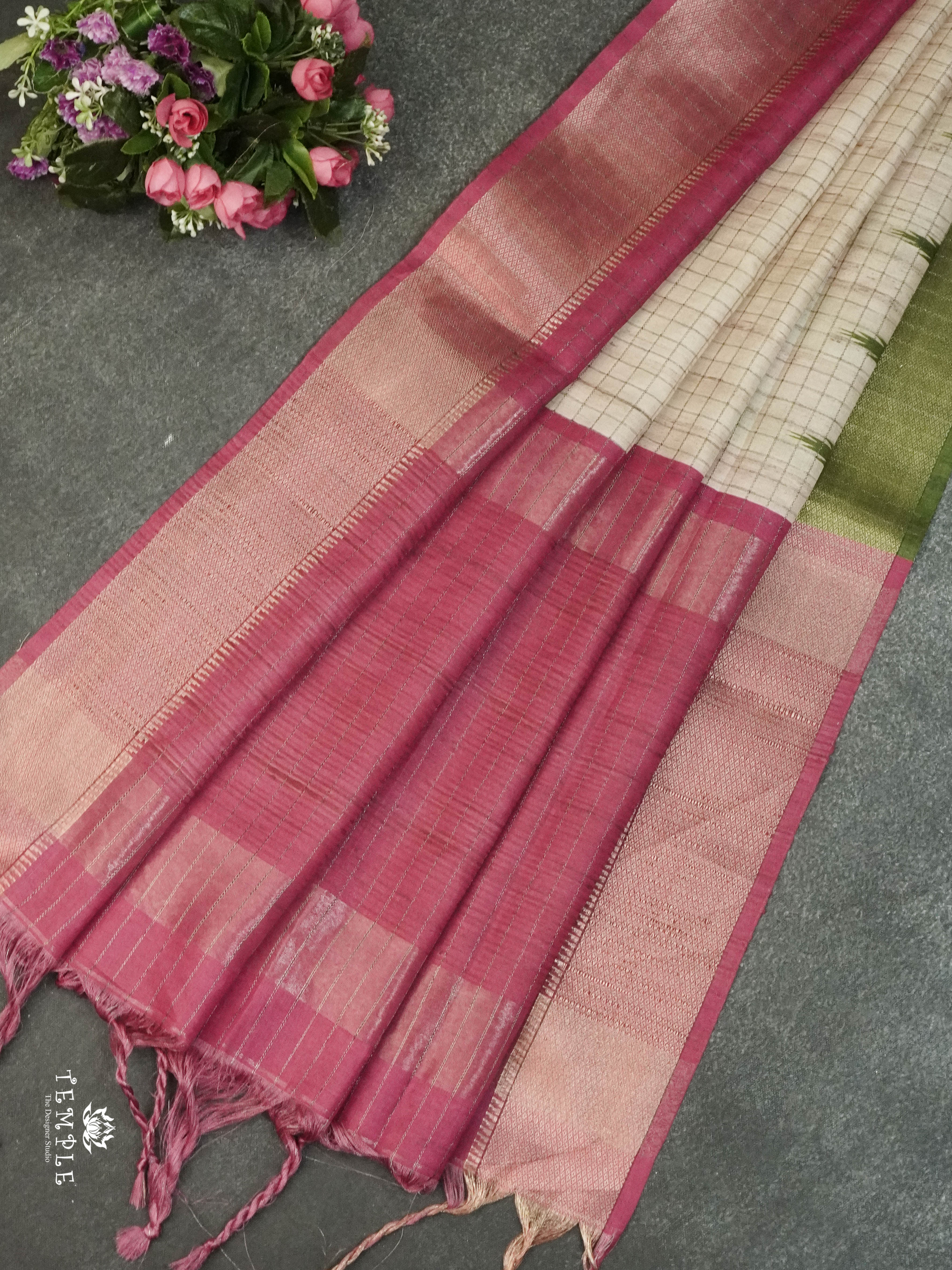 Tussar Saree With Ganga Jamuna Border | TTDS1549 | Merry Deals | PRE BOOKING