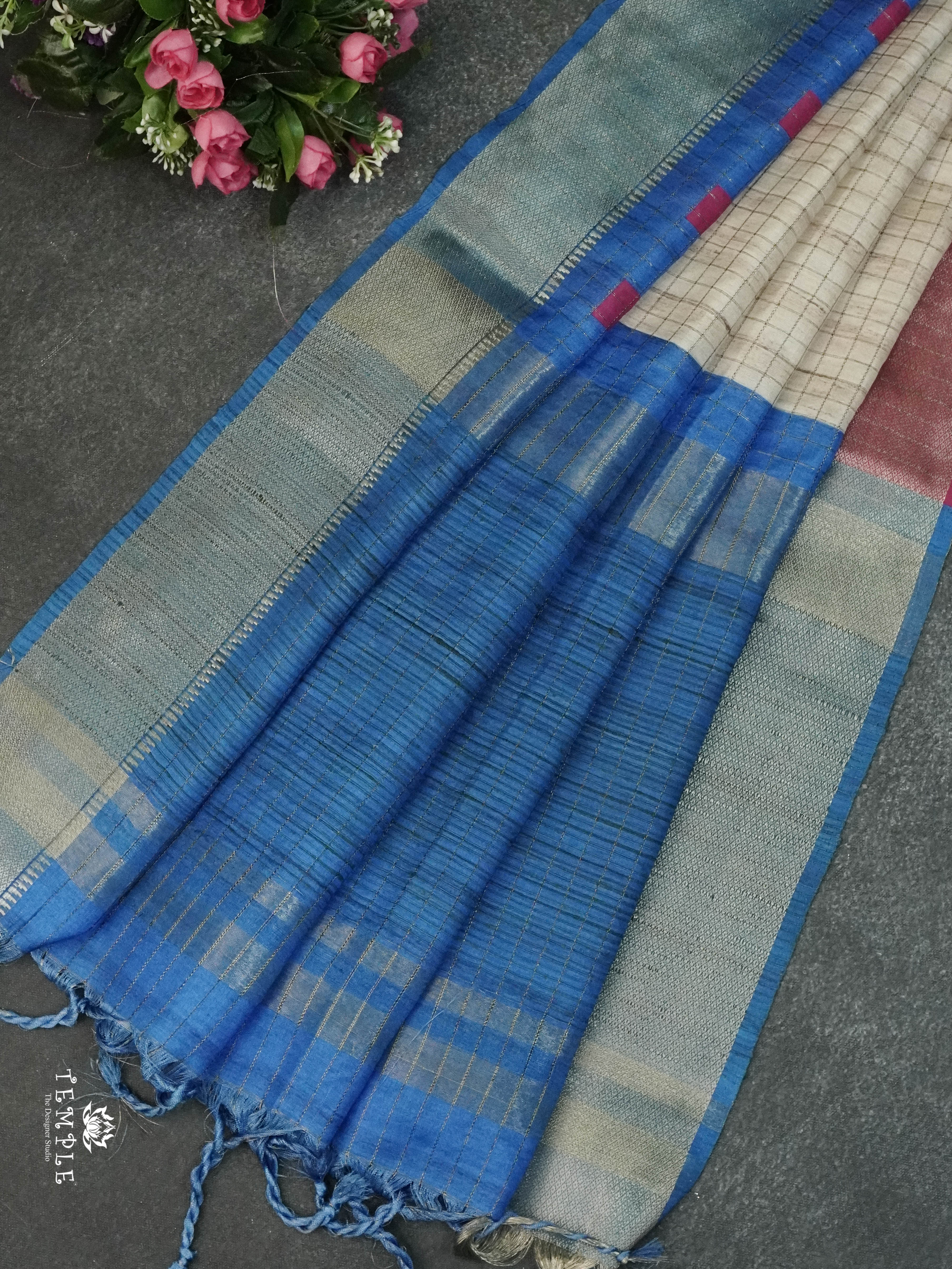 Tussar Saree With Ganga Jamuna Border | TTDS1549 | Merry Deals | PRE BOOKING