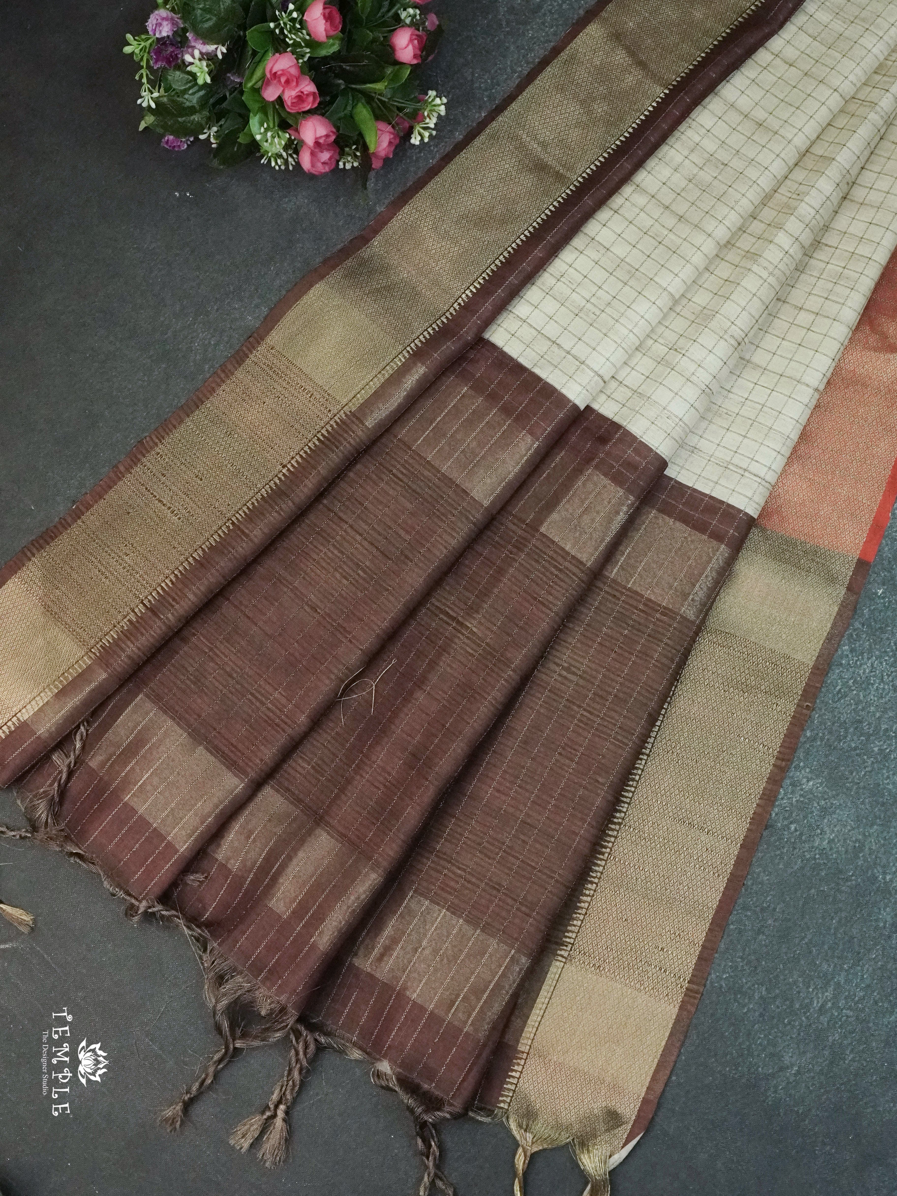 Tussar Saree With Ganga Jamuna Border | TTDS1549 | Merry Deals | PRE BOOKING