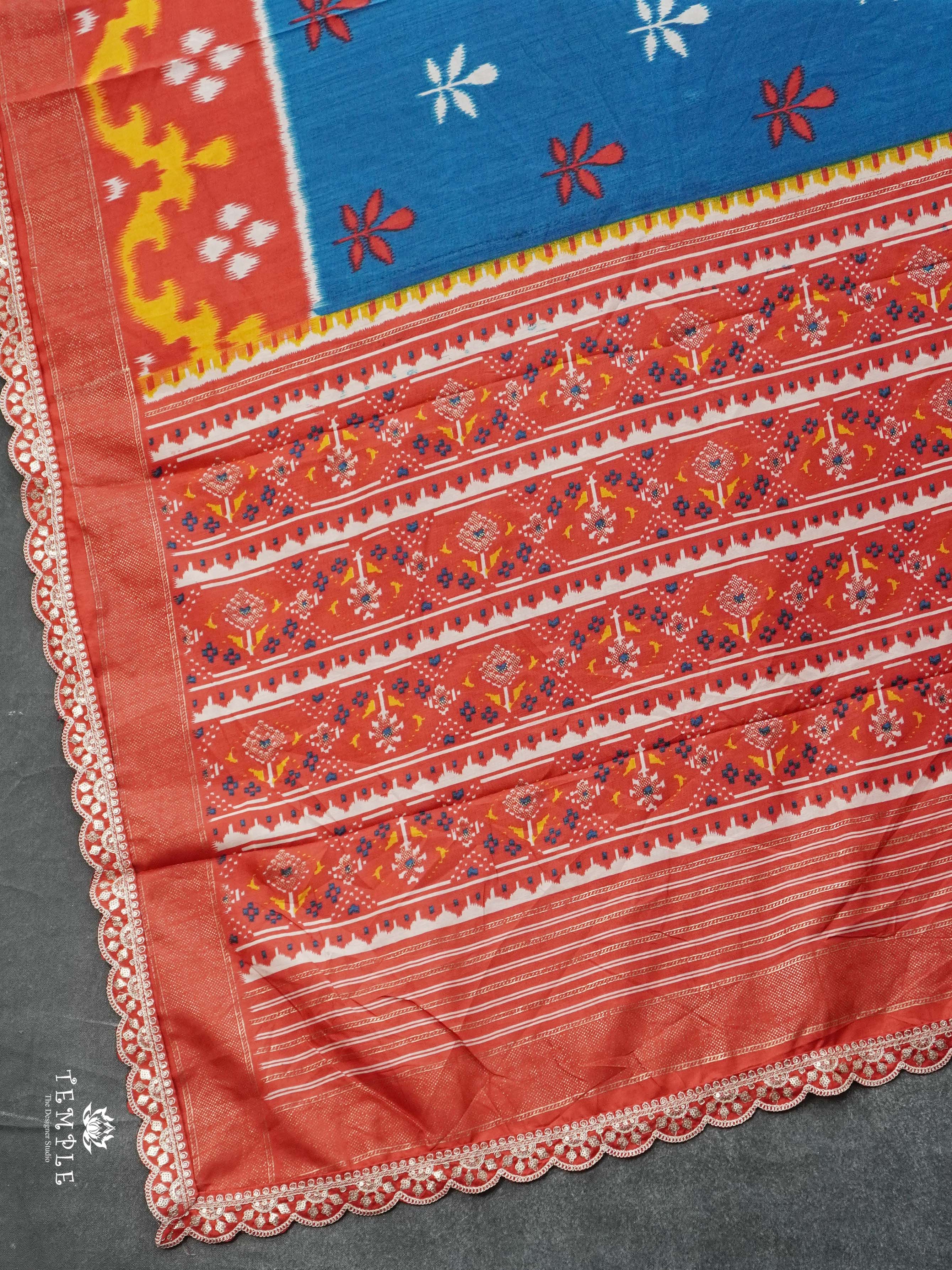 Dola Silk Saree With Scallop Border | TTDS2462
