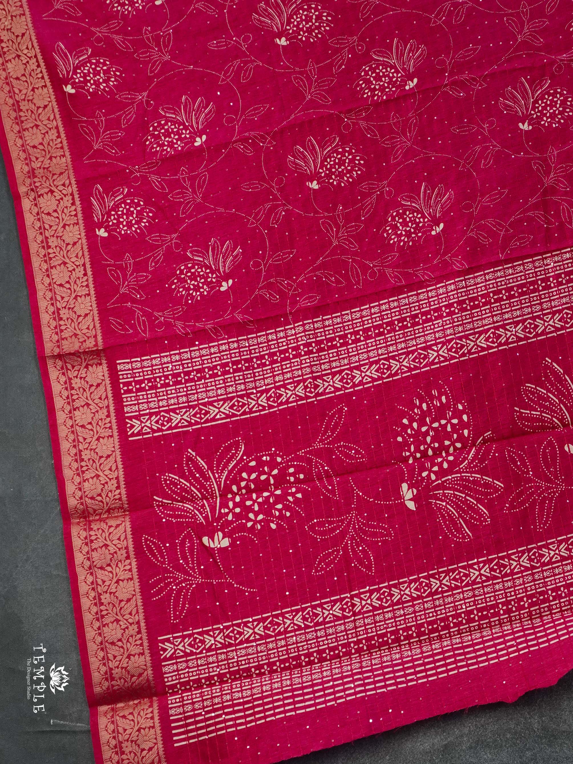 Semi Tussar Saree with Sequins Design | TTDS2536