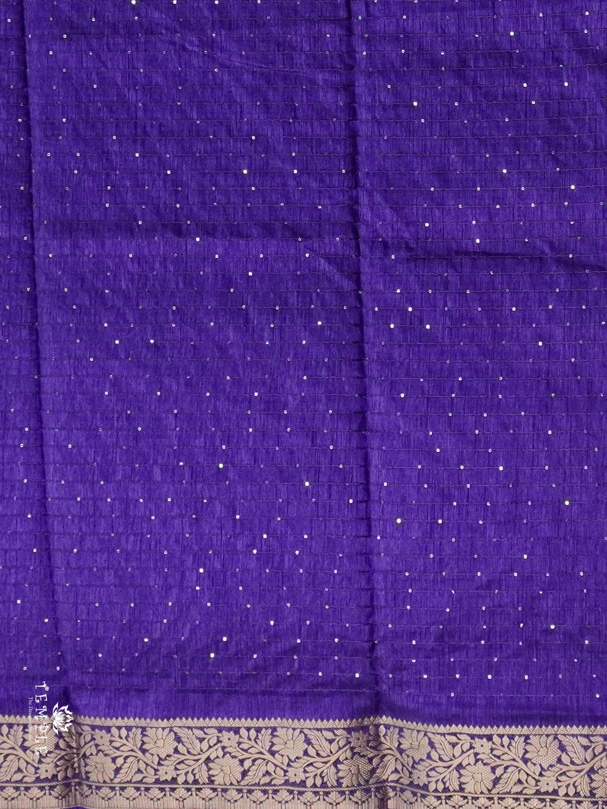 Semi Tussar Saree with Sequins Design | TTDS2536