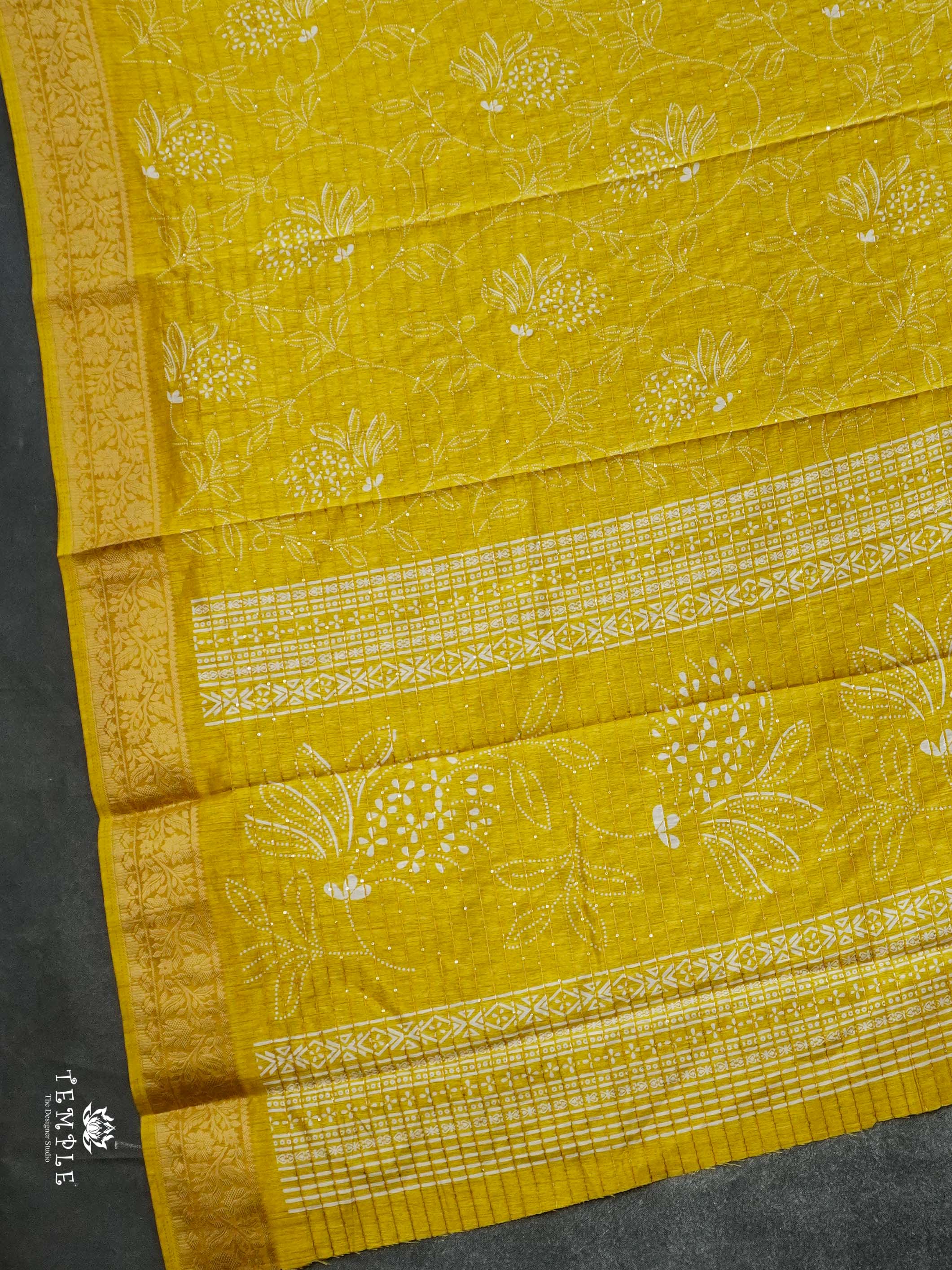 Semi Tussar Saree with Sequins Design | TTDS2536