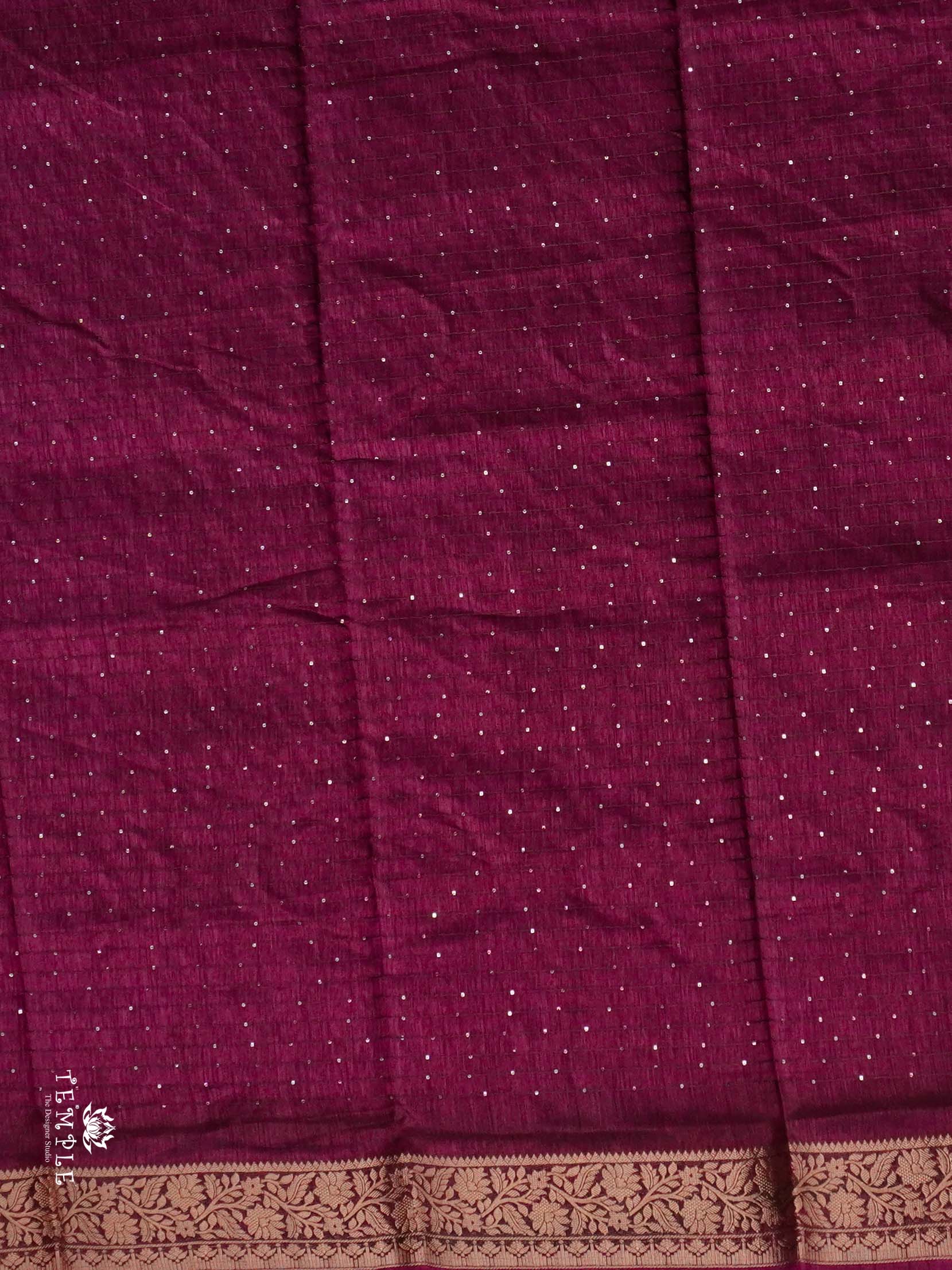 Semi Tussar Saree with Sequins Design | TTDS2536